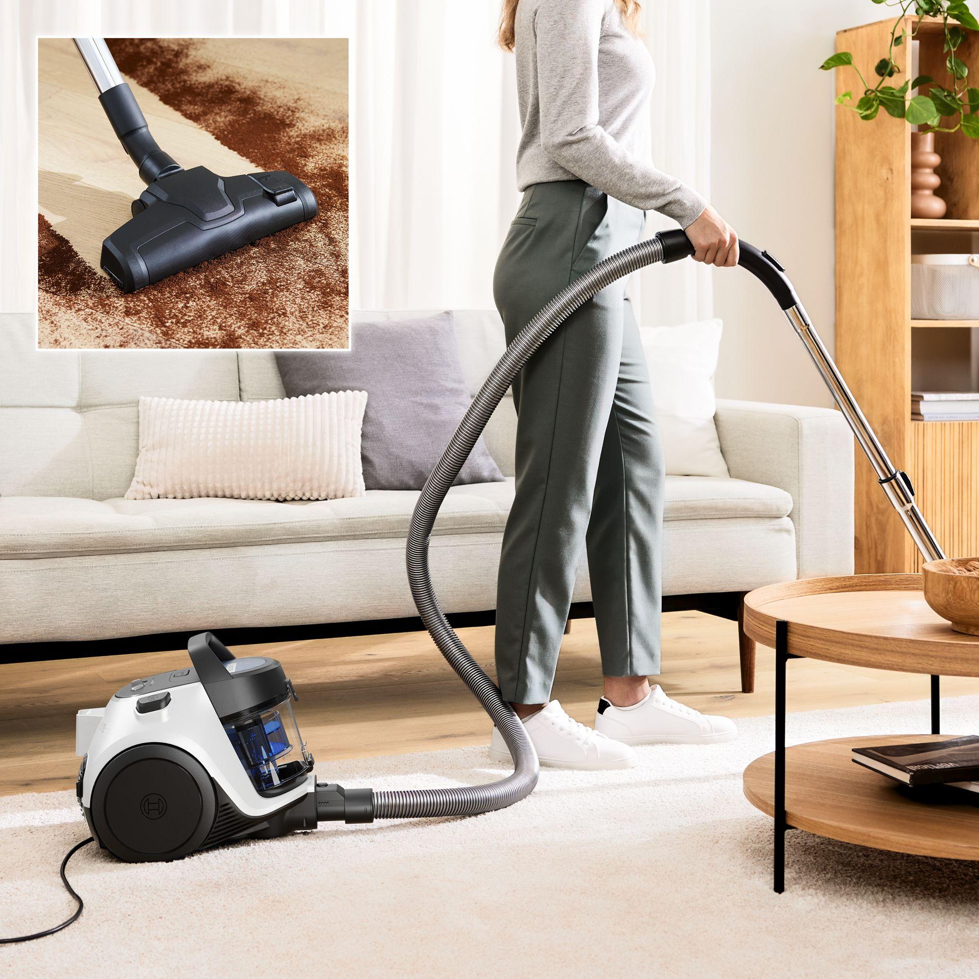 Voir la diapositive 3 : BOSCH Aspirateur traîneau sans sac BGS05WH2H - Blanc