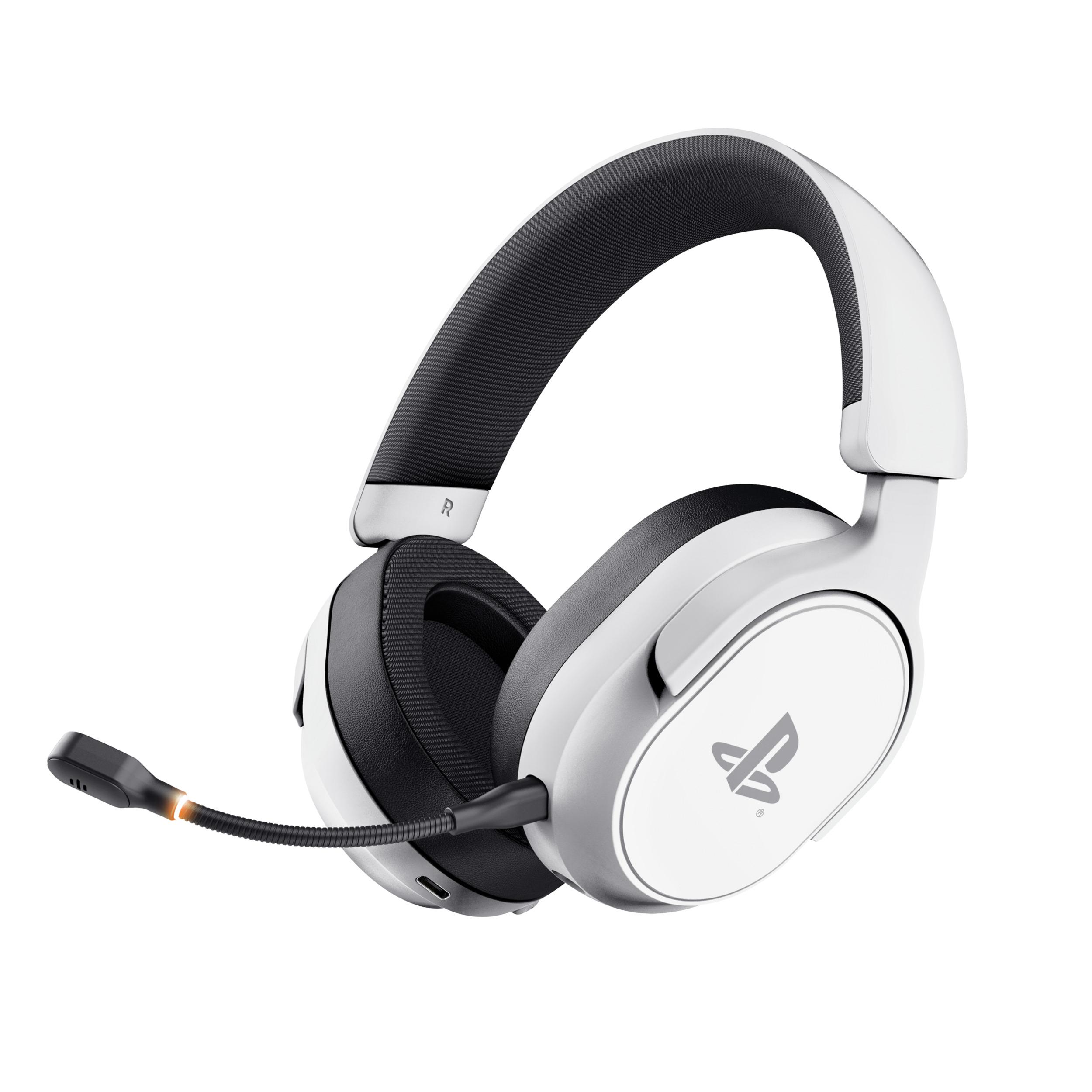 TRUST Casque Gaming Sans Fil FORTA Blanc pour PS5
