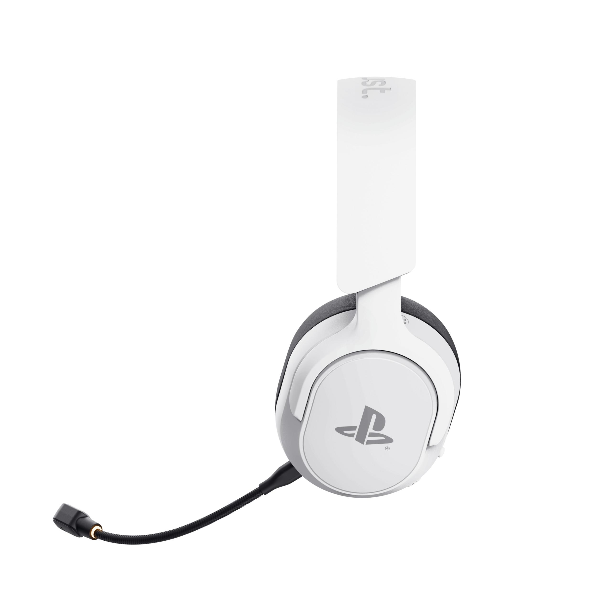 Voir la diapositive 2 : TRUST Casque Gaming Sans Fil FORTA Blanc pour PS5