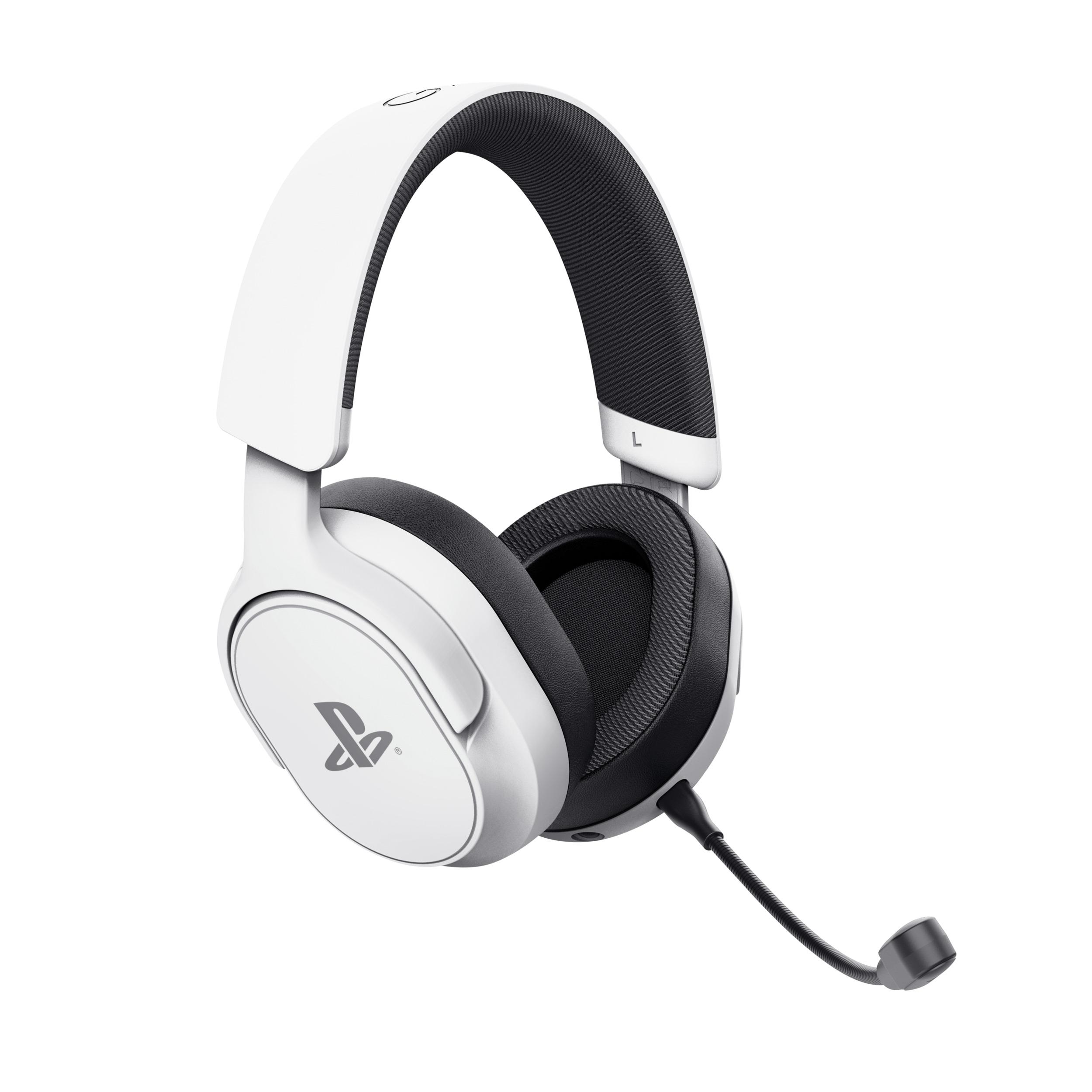 Voir la diapositive 3 : TRUST Casque Gaming Sans Fil FORTA Blanc pour PS5