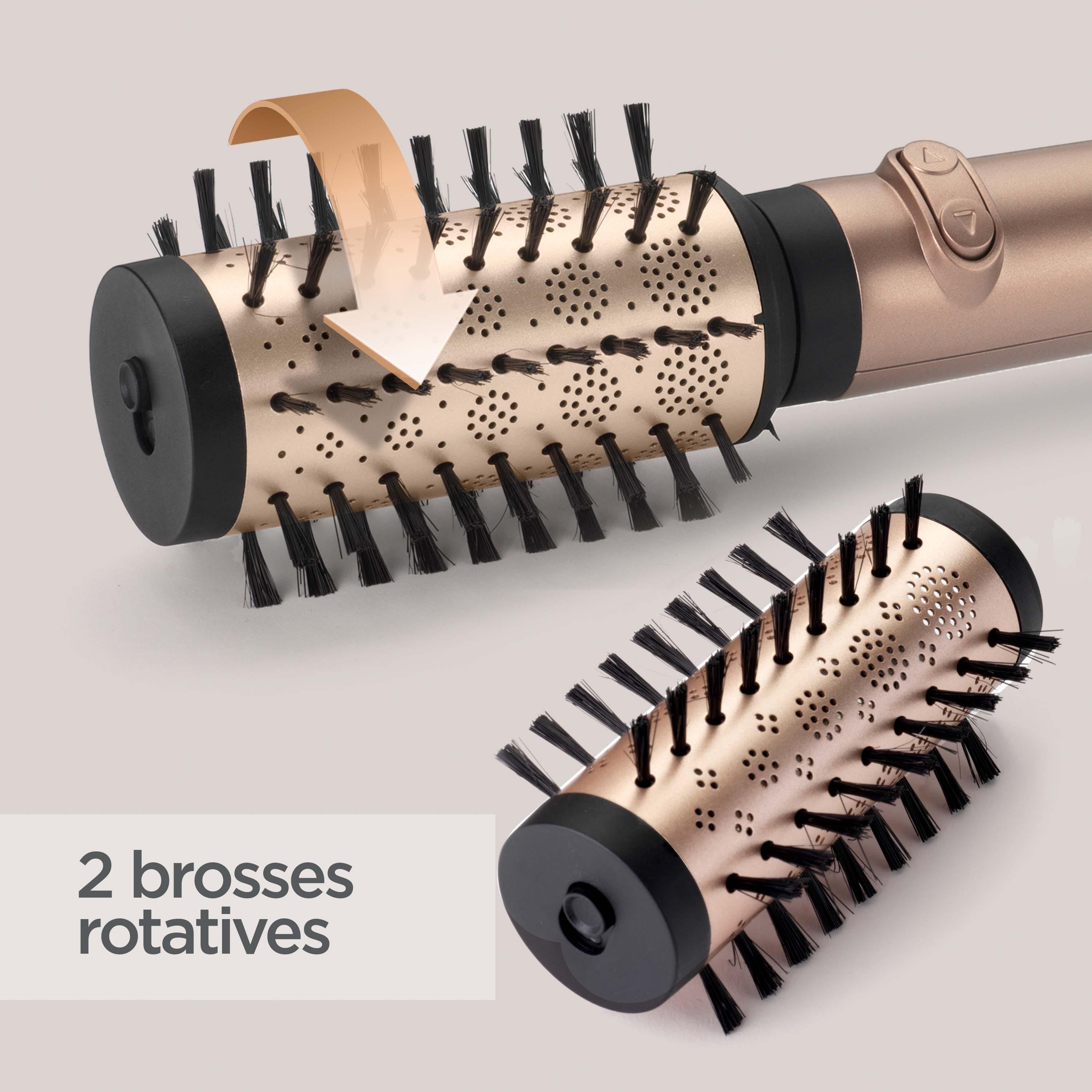 Voir la diapositive 2 : BABYLISS Brosse soufflante rotative AS952E - Rose pêche