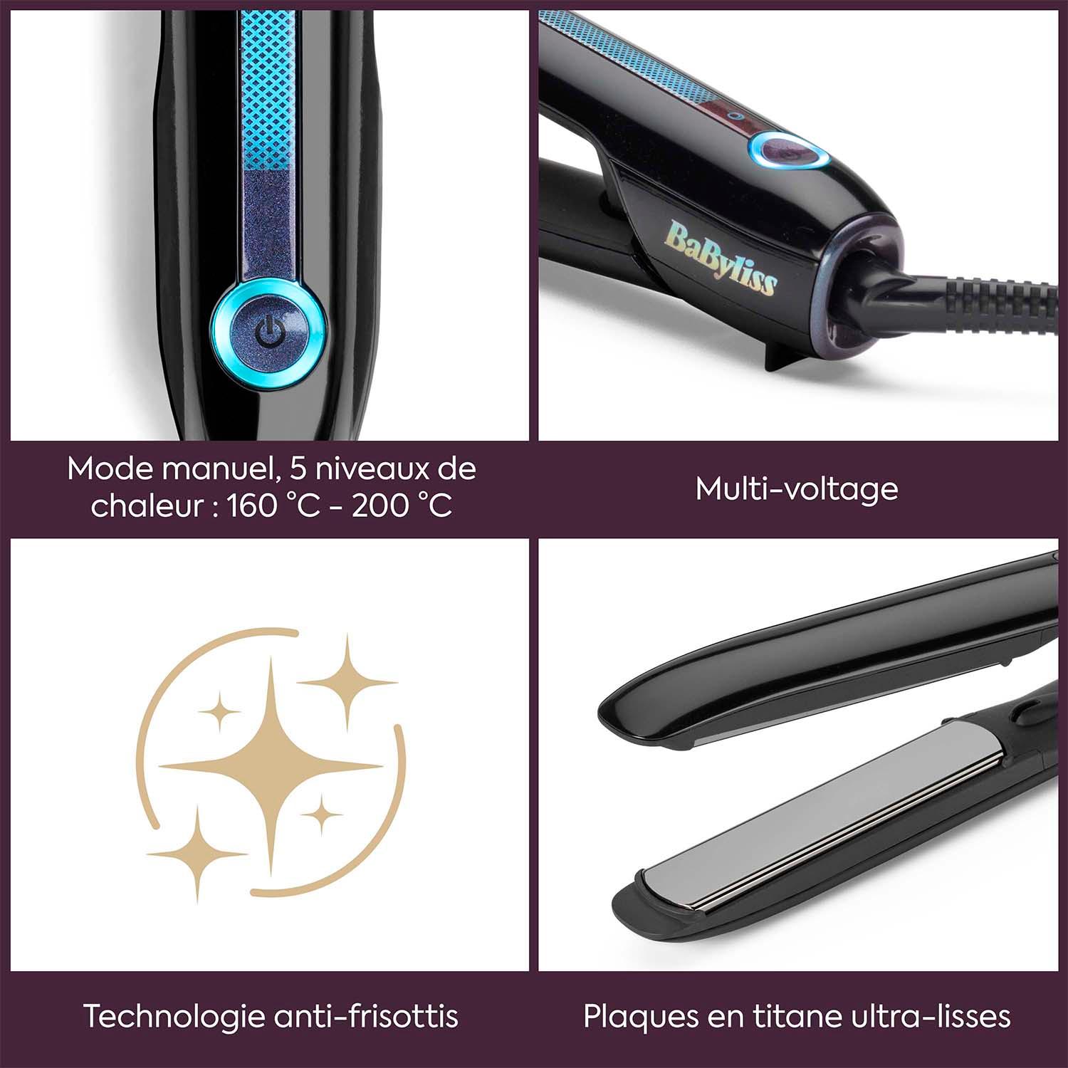 Voir la diapositive 10 : BABYLISS Lisseur ST490E - Noir
