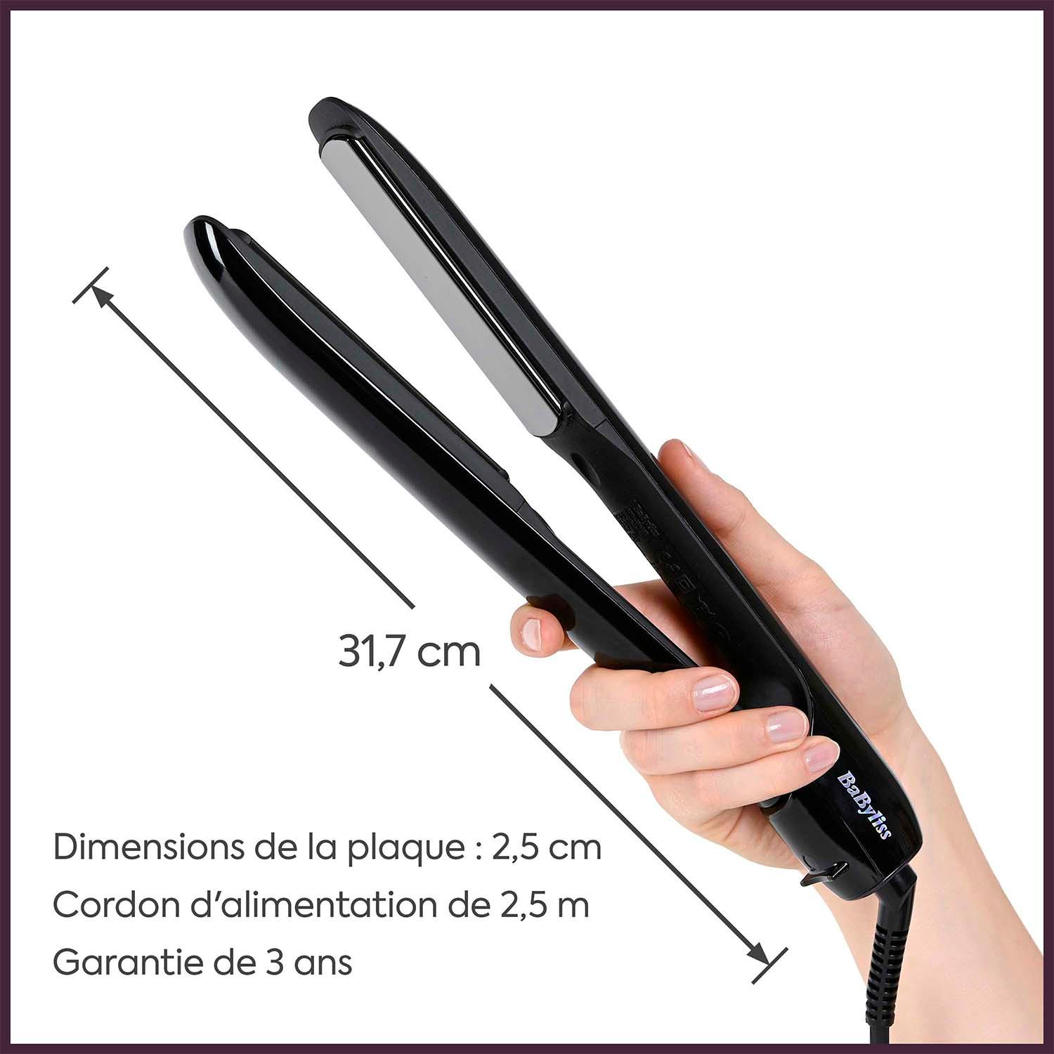 Voir la diapositive 11 : BABYLISS Lisseur ST490E - Noir