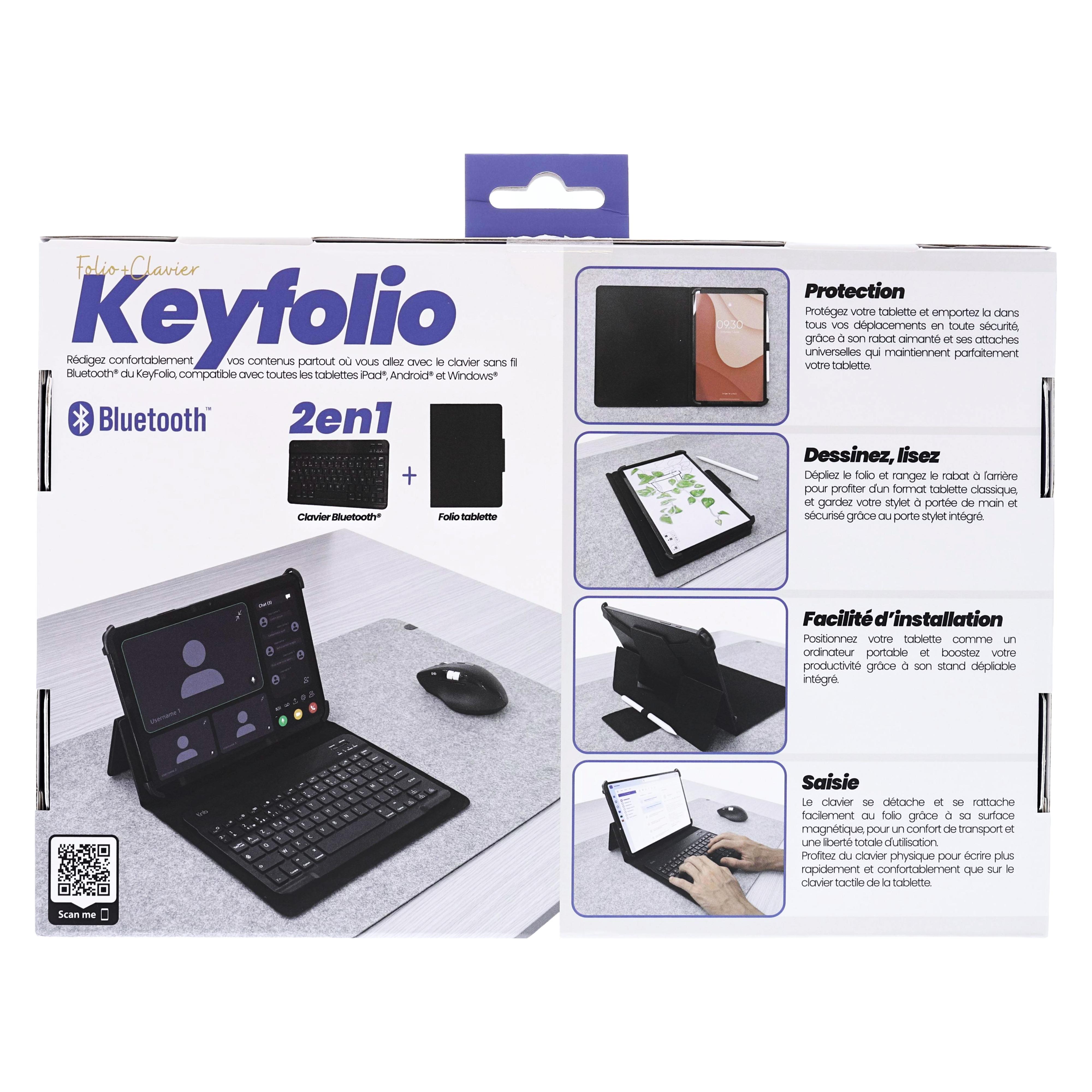 Voir la diapositive 16 : TNB Clavier Folio pour tablette Magnétique