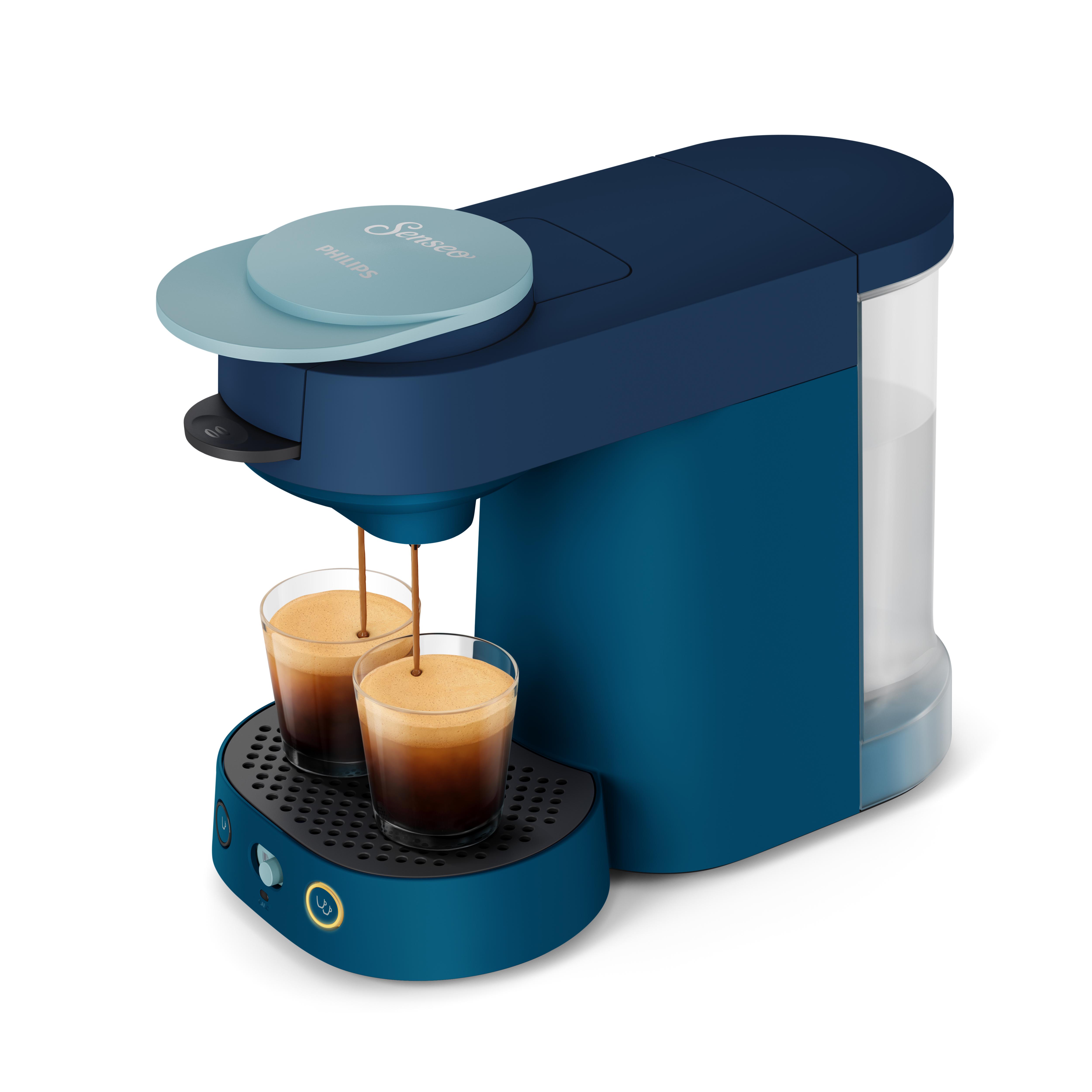 Voir la diapositive 4 : PHILIPS Cafetière à dosettes SENSEO CSA225/01 - Bleu nuit