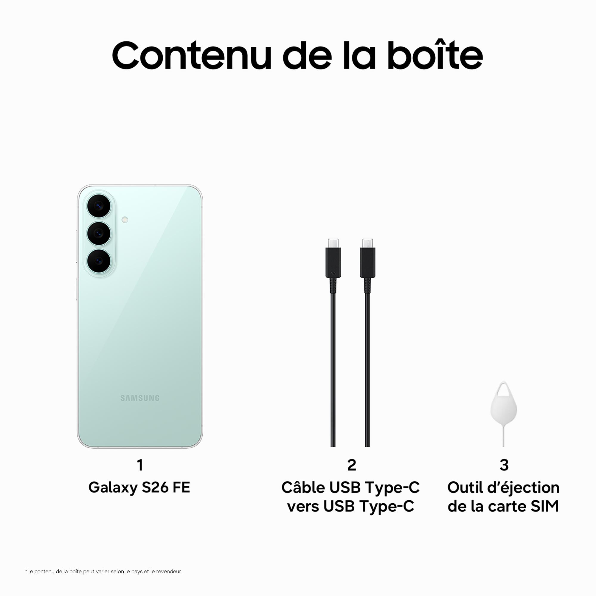 Voir la diapositive 10 : SAMSUNG Galaxy S26FE 128Go - Vert