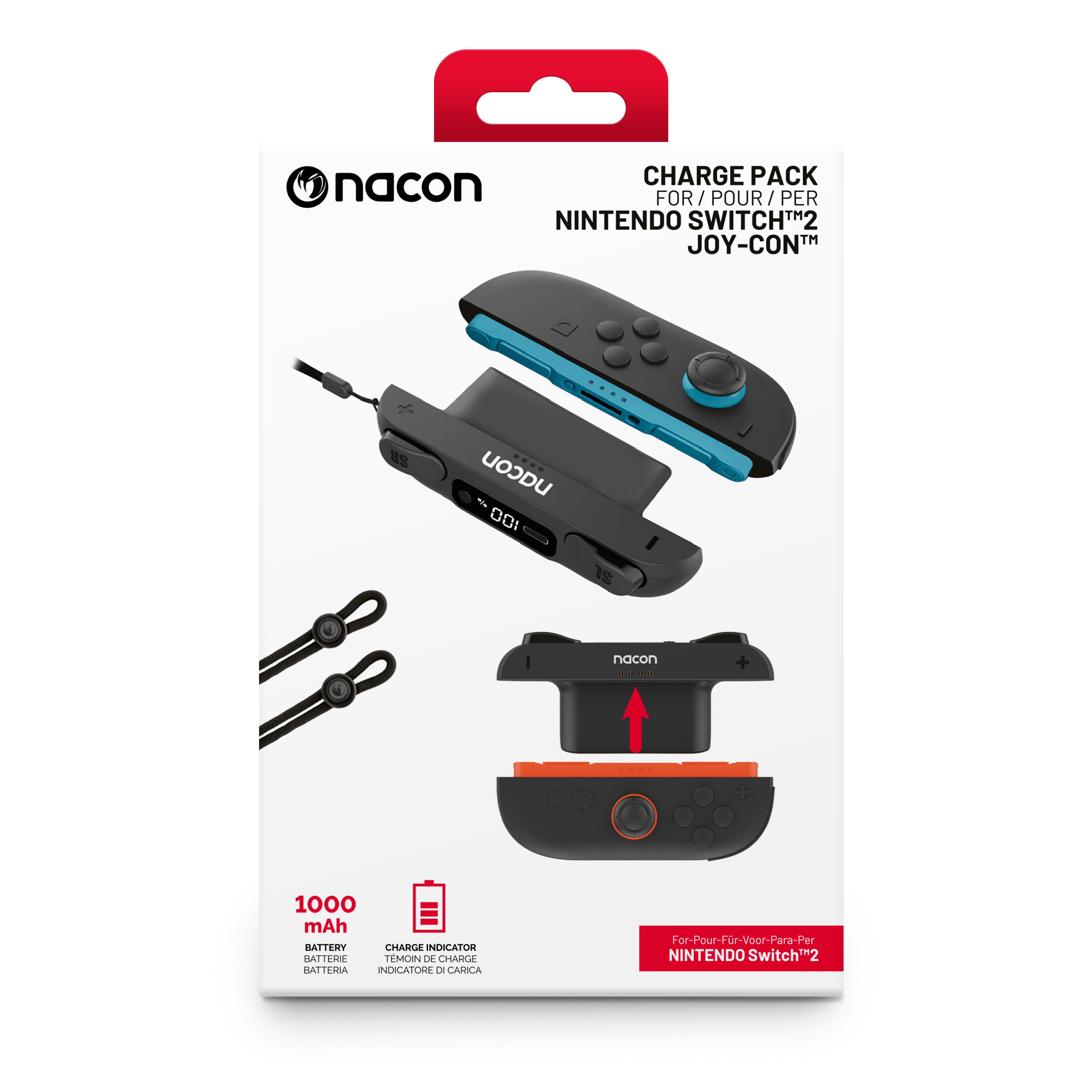 NACON Pack de 2 Batteries Externes pour Joy-con Nintendo Switch 2
