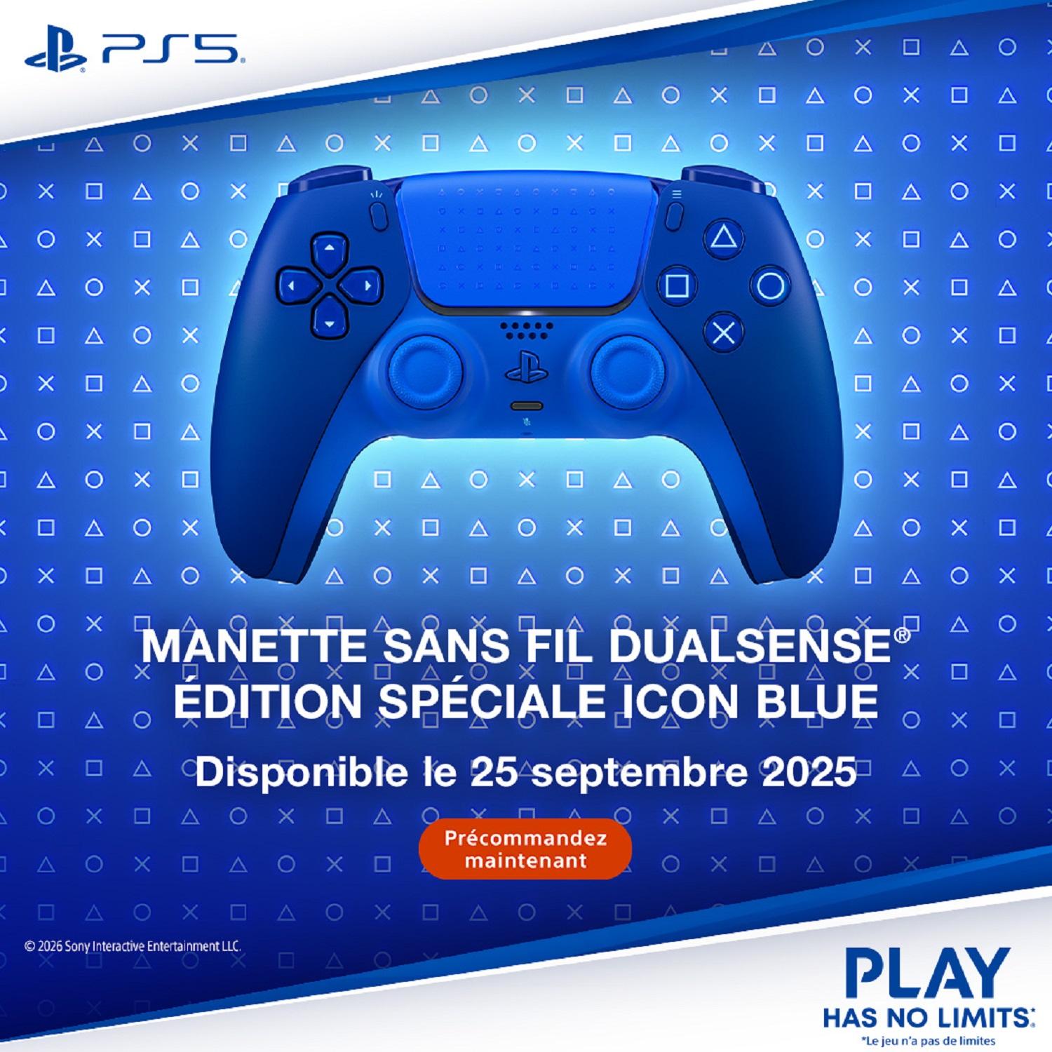 Voir la diapositive 3 : SONY Manette DualSense édition spéciale Icon Blue PS5