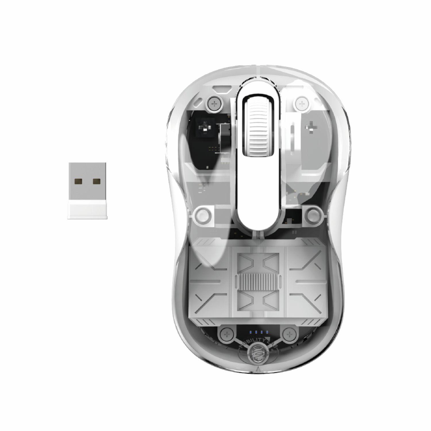 MOBILITY LAB Souris Sans Fil Phantom - Transparent Blanc