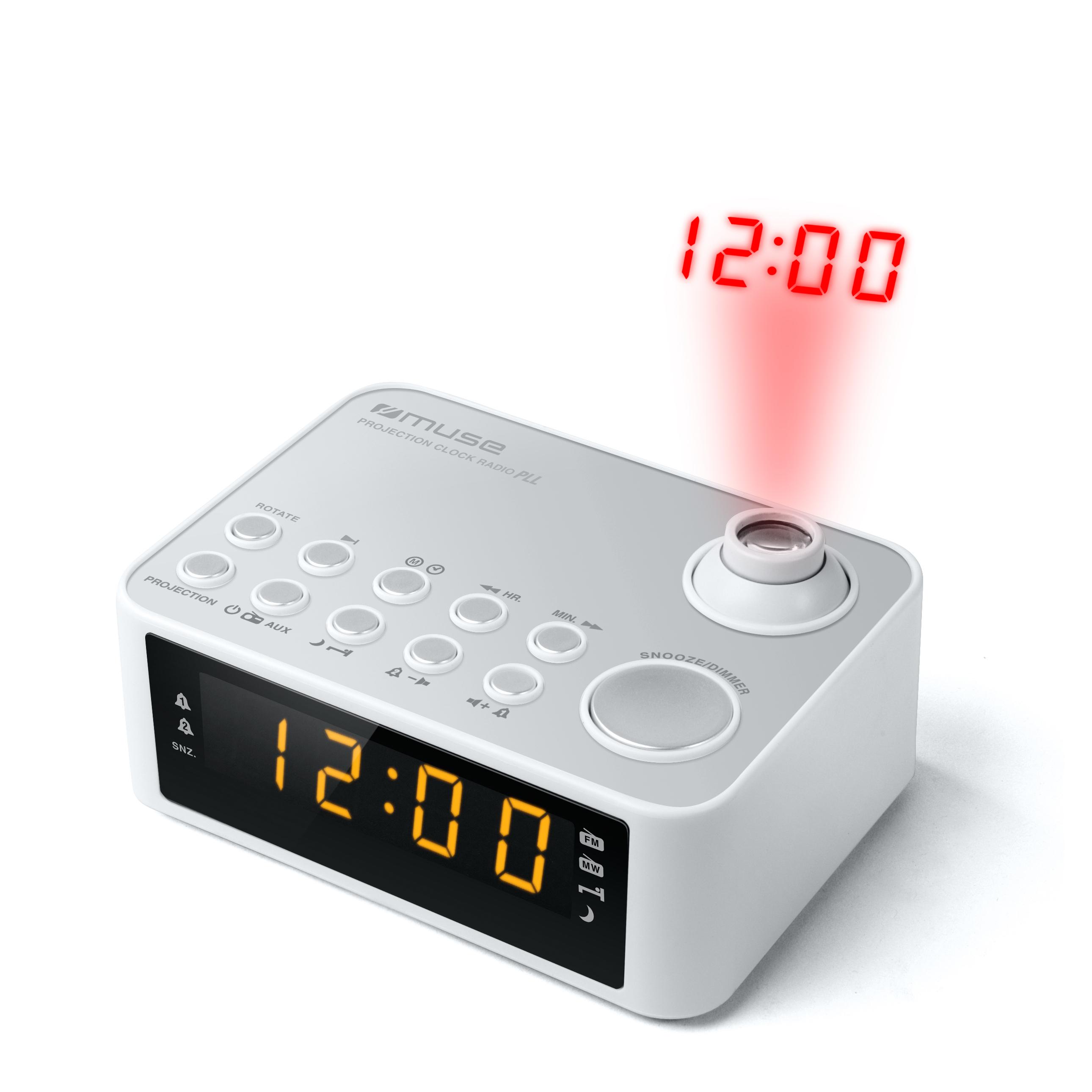 MUSE Radio réveil M178 PW - Gris