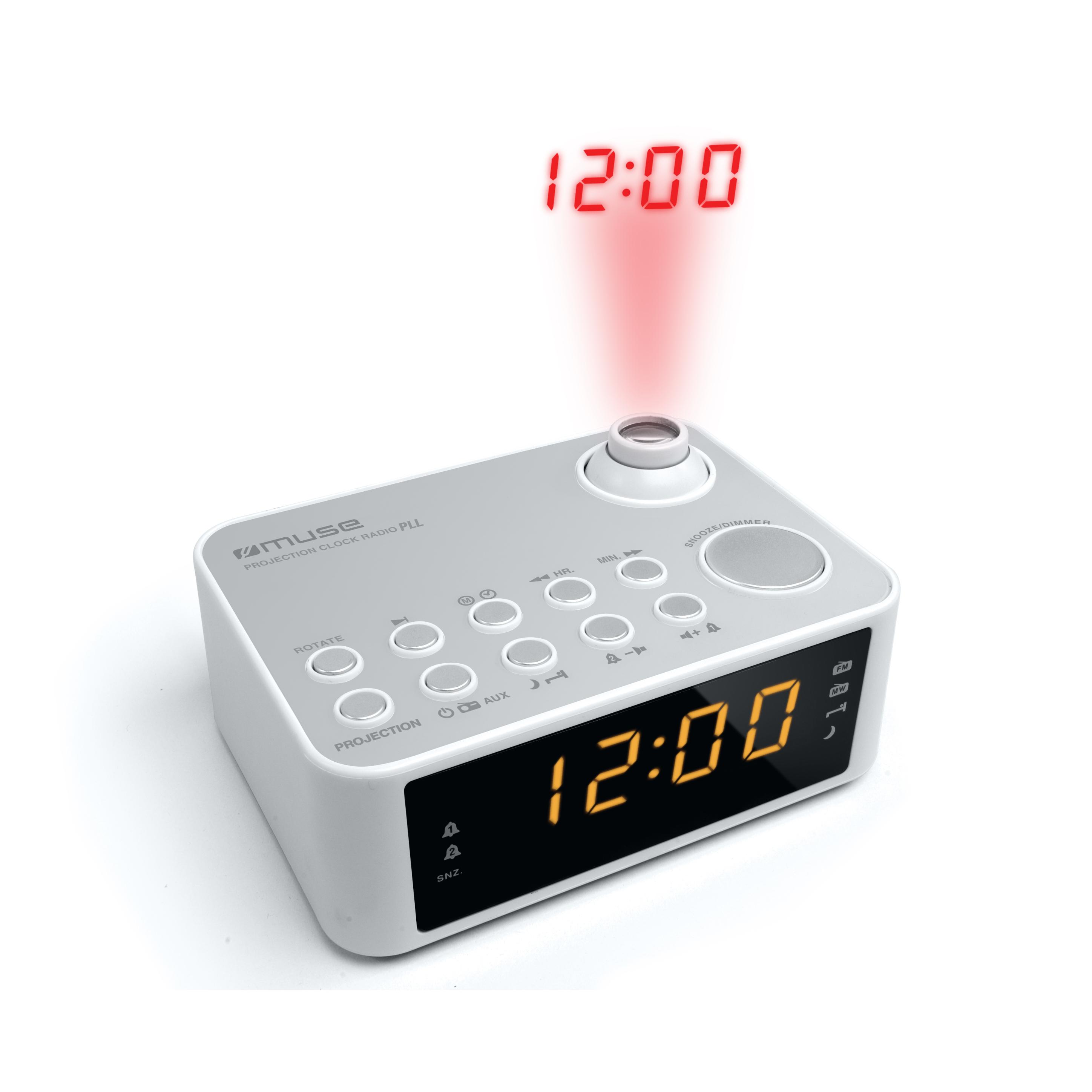 Voir la diapositive 2 : MUSE Radio réveil M178 PW - Gris