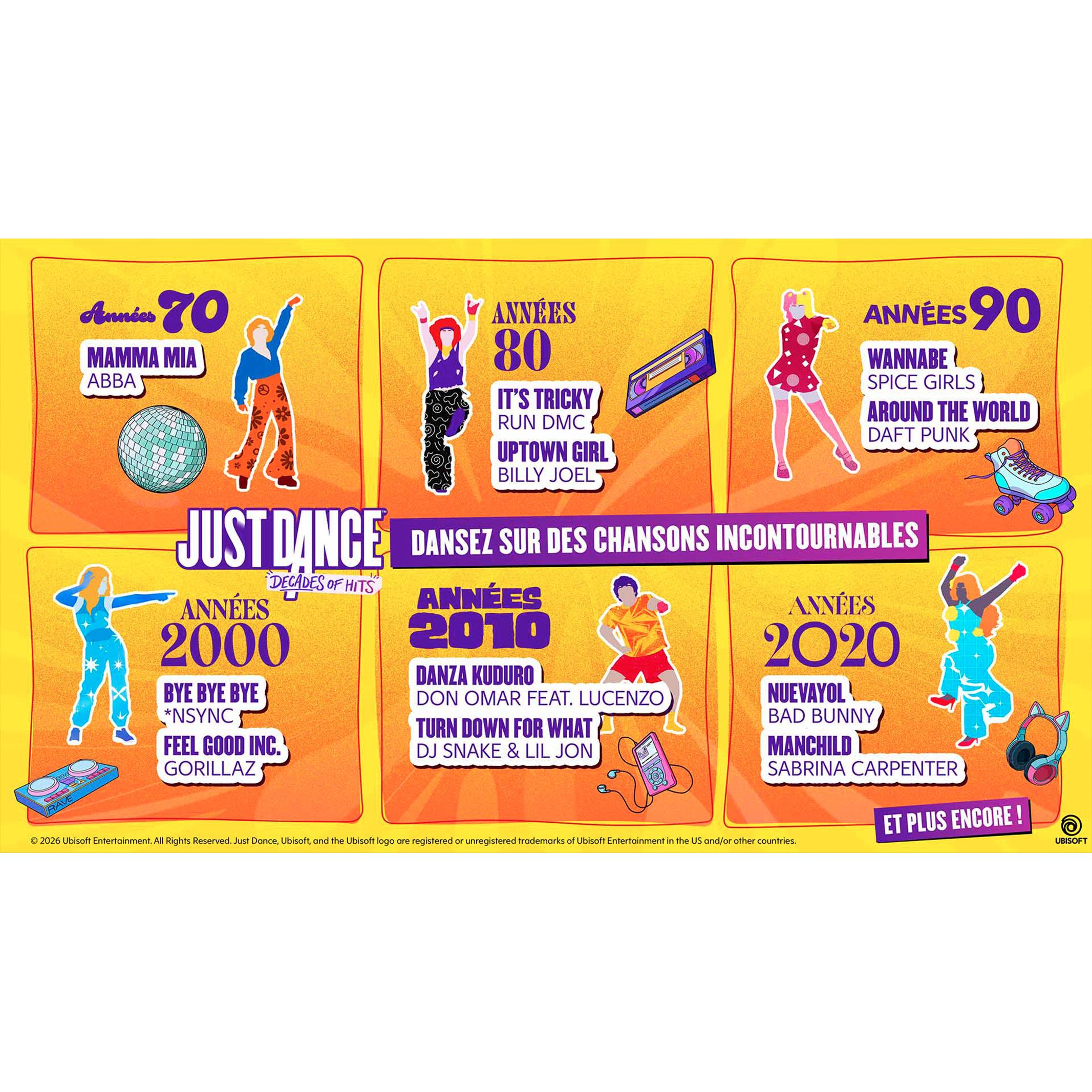 Voir la diapositive 2 : Just Dance Decades Of Hits Nintendo Switch 2 - Code de Téléchargement
