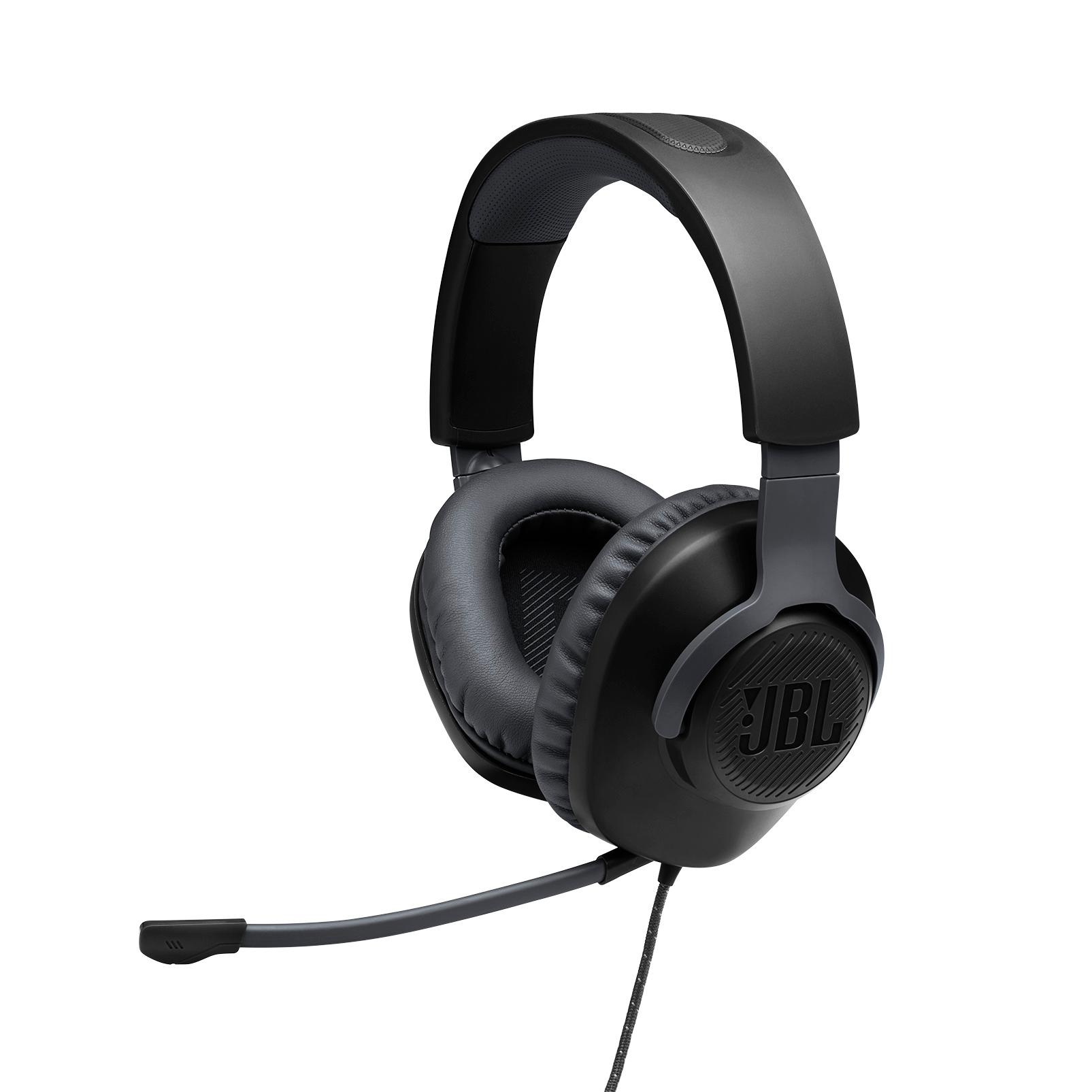 JBL Casque PC Gaming filaire Quantum 100 avec micro amovible - Noir