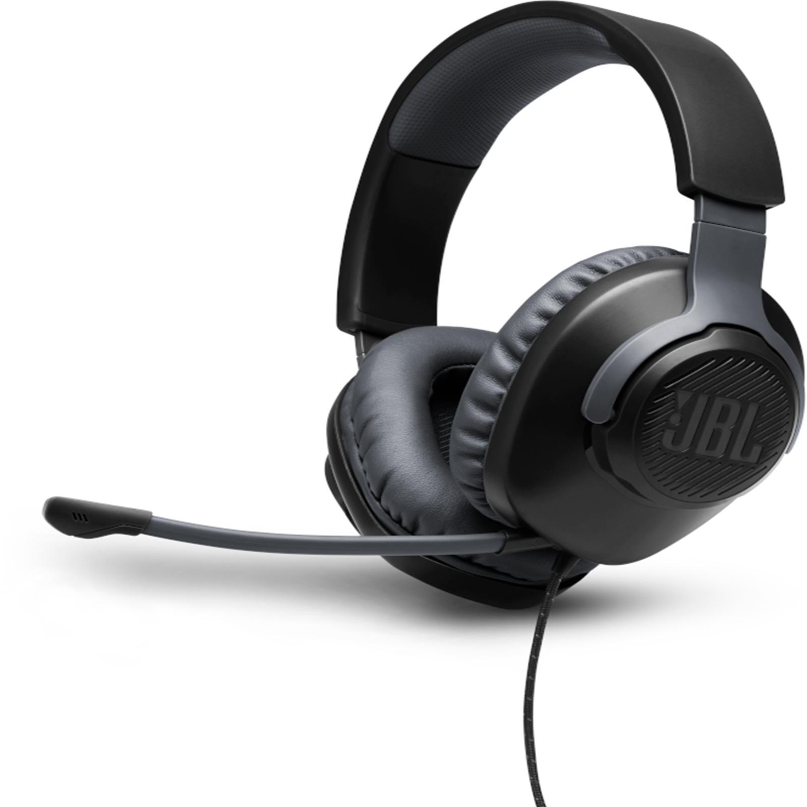 Voir la diapositive 2 : JBL Casque PC Gaming filaire Quantum 100 avec micro amovible - Noir