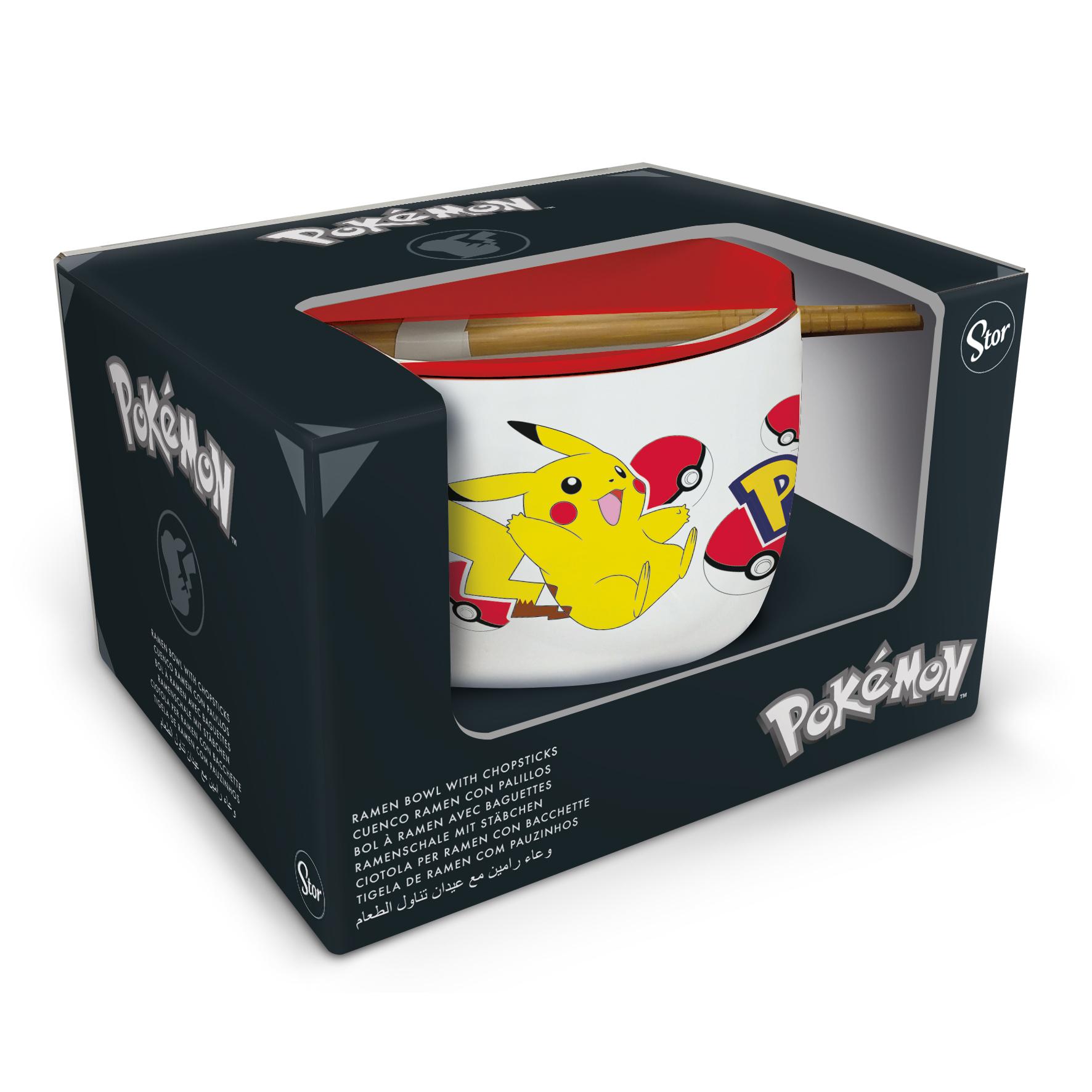 Voir la diapositive 2 : STOR Bol à Ramen avec Baguettes Pikachu - Pokémon