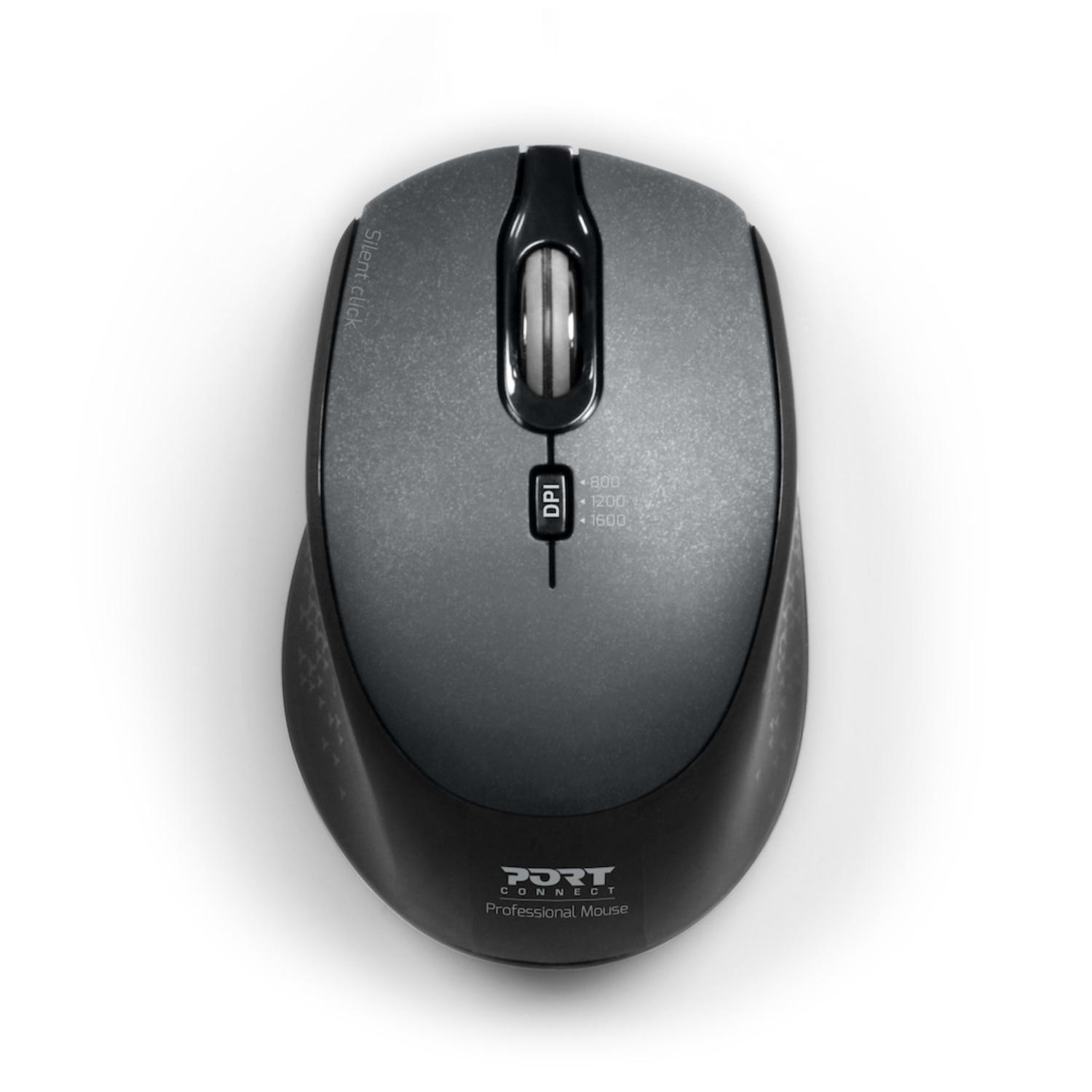 Souris sans fil PORT DESIGNS silencieuse - noir