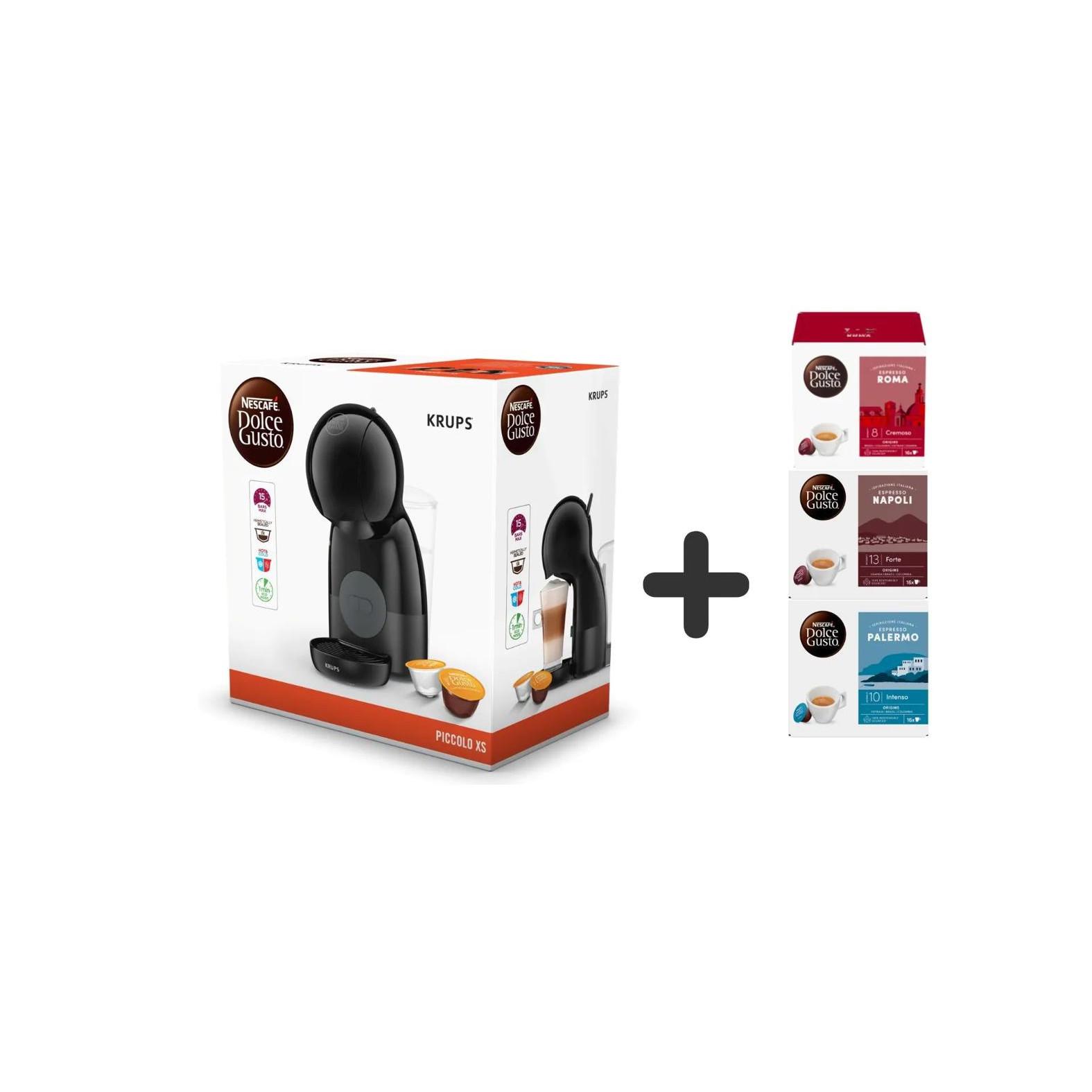 KRUPS Cafetière à dosettes PICCOLO YY5919FD - Noir