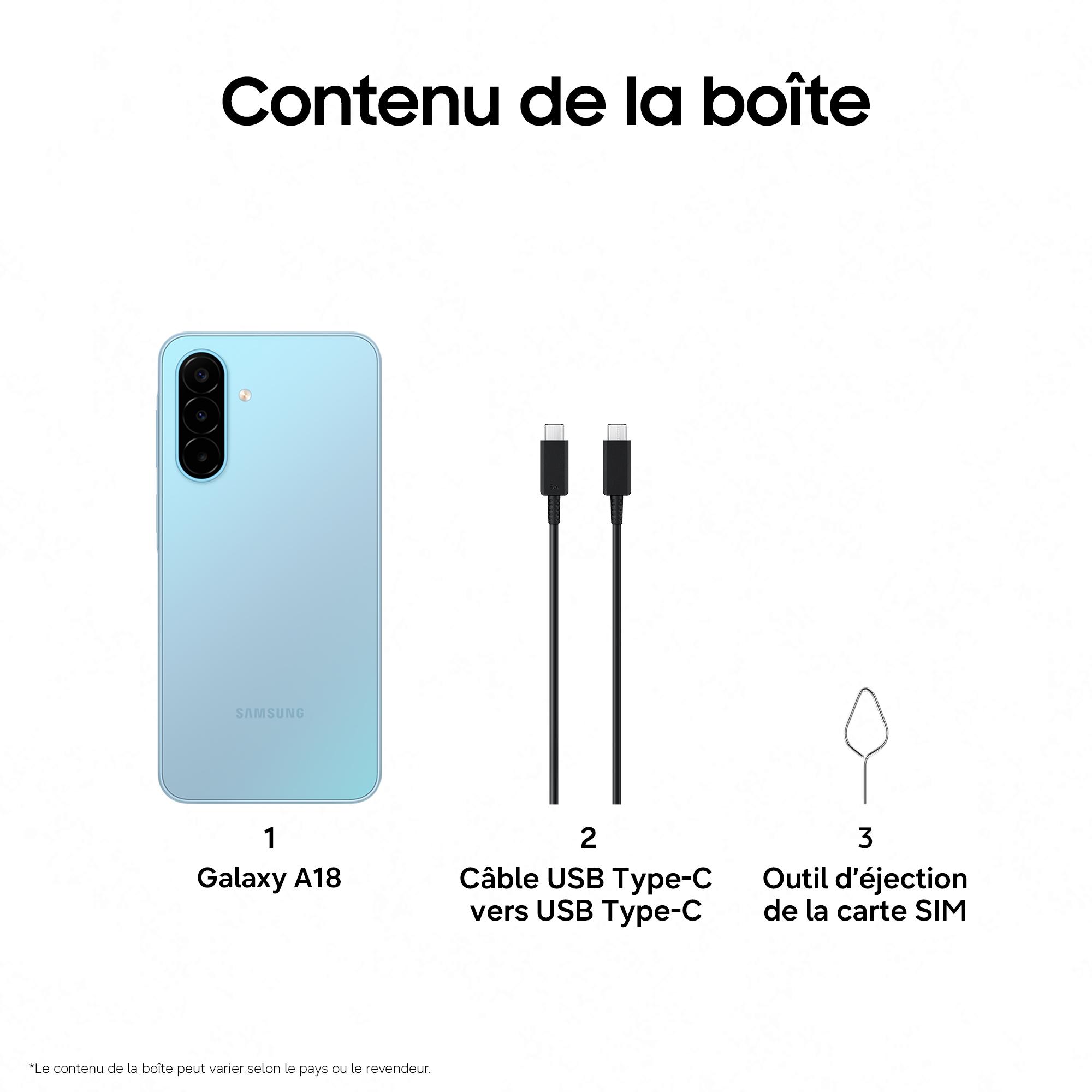 Voir la diapositive 7 : SAMSUNG Galaxy A18 128Go - Bleu clair