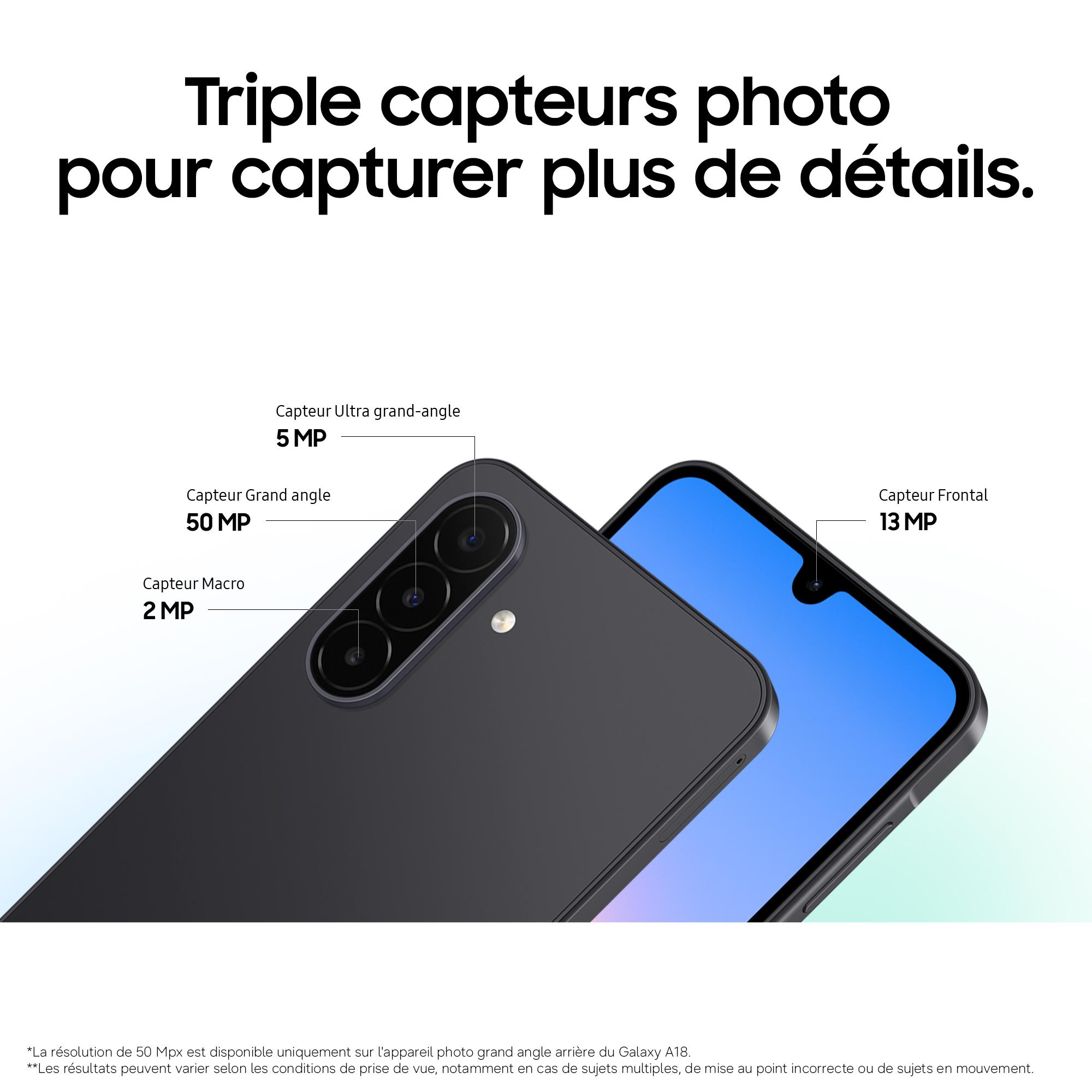 Voir la diapositive 4 : SAMSUNG Galaxy A18 128Go - Noir