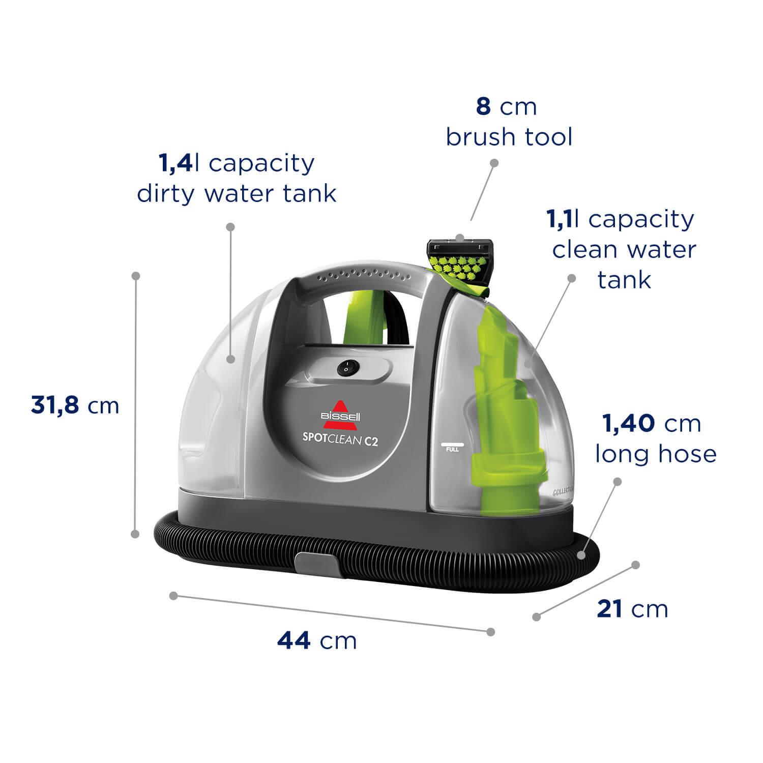 Voir la diapositive 7 : BISSELL Détacheur SPOTCLEAN C2 - Gris