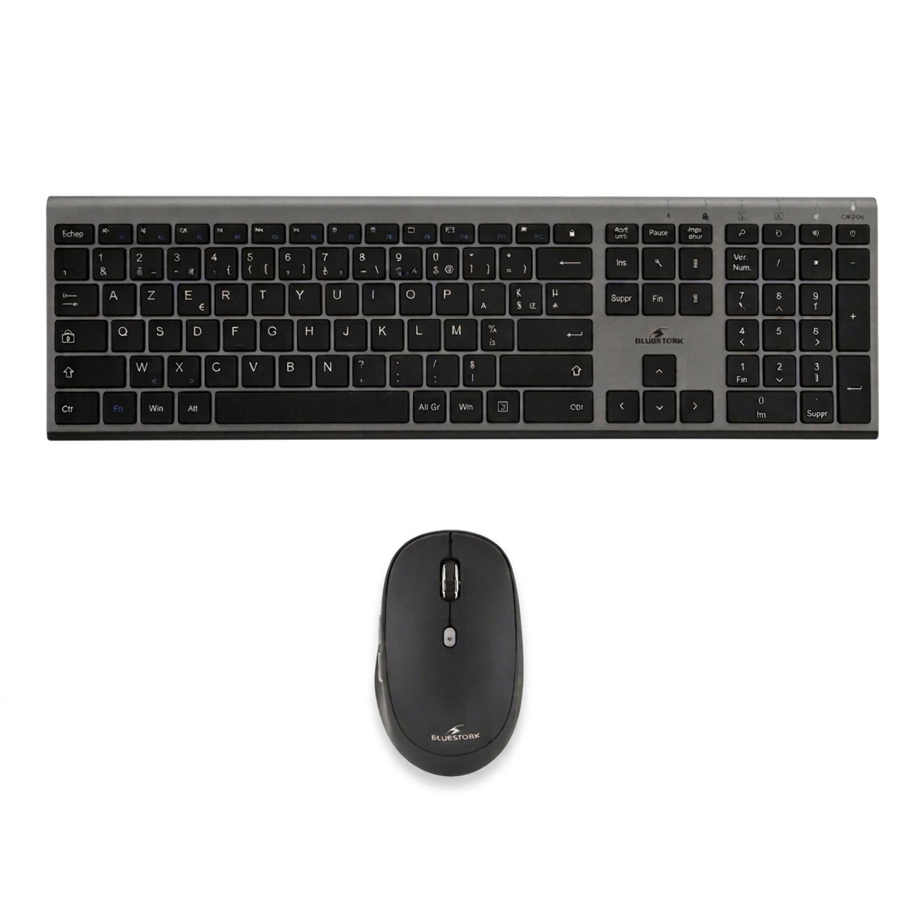 BLUESTORK Bundle Clavier + Souris sans fil - Noir