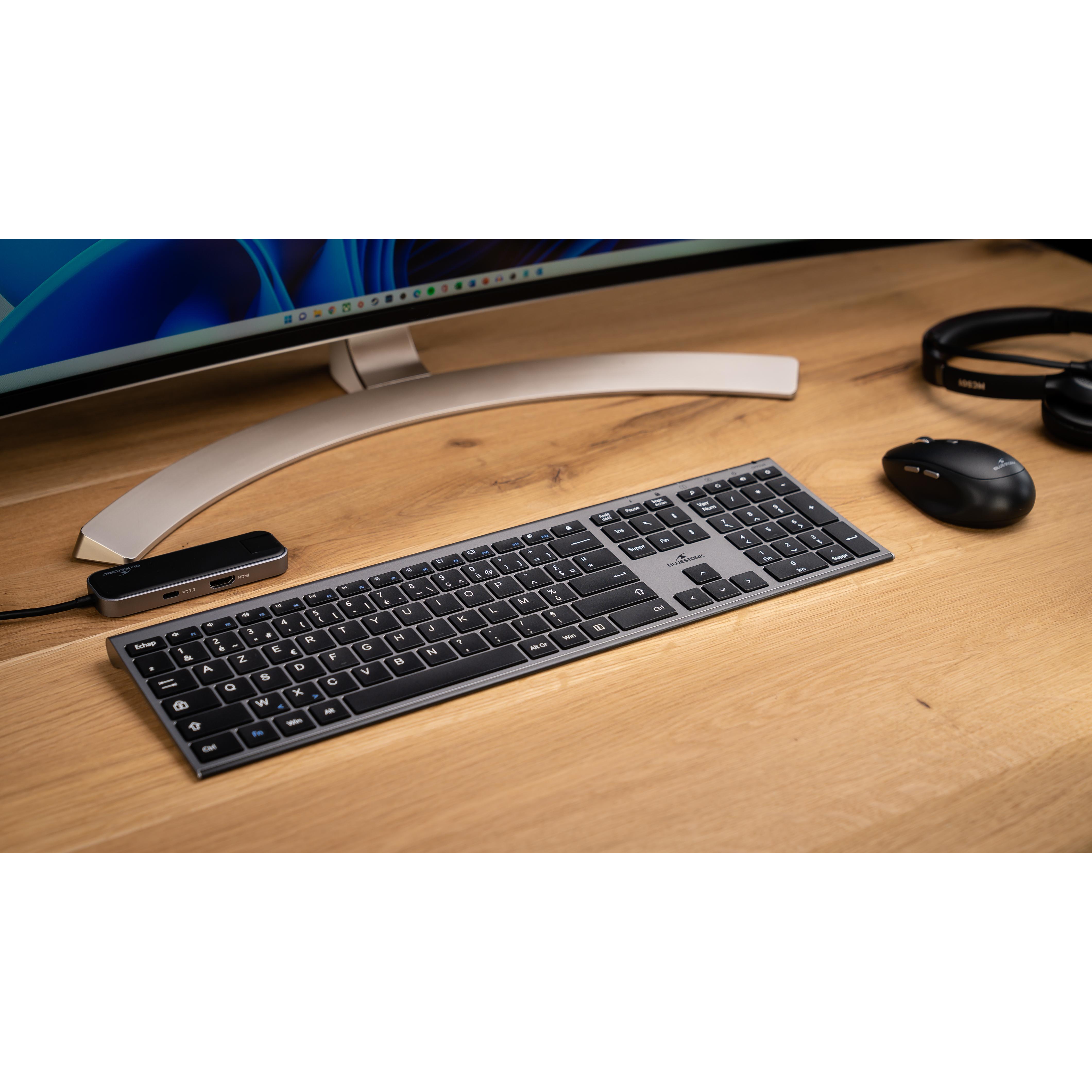 Voir la diapositive 10 : BLUESTORK Bundle Clavier + Souris sans fil - Noir