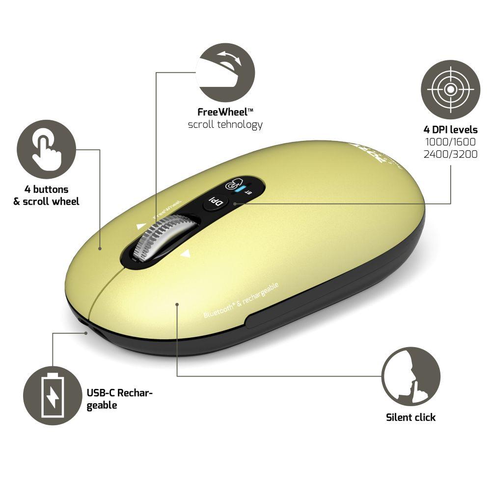 Voir la diapositive 3 : Souris sans fil Port Designs Pure Copper - Lemon