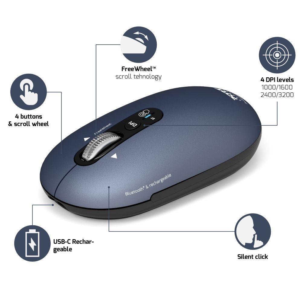 Voir la diapositive 3 : Souris sans fil Port Designs Pure Copper - Lavande