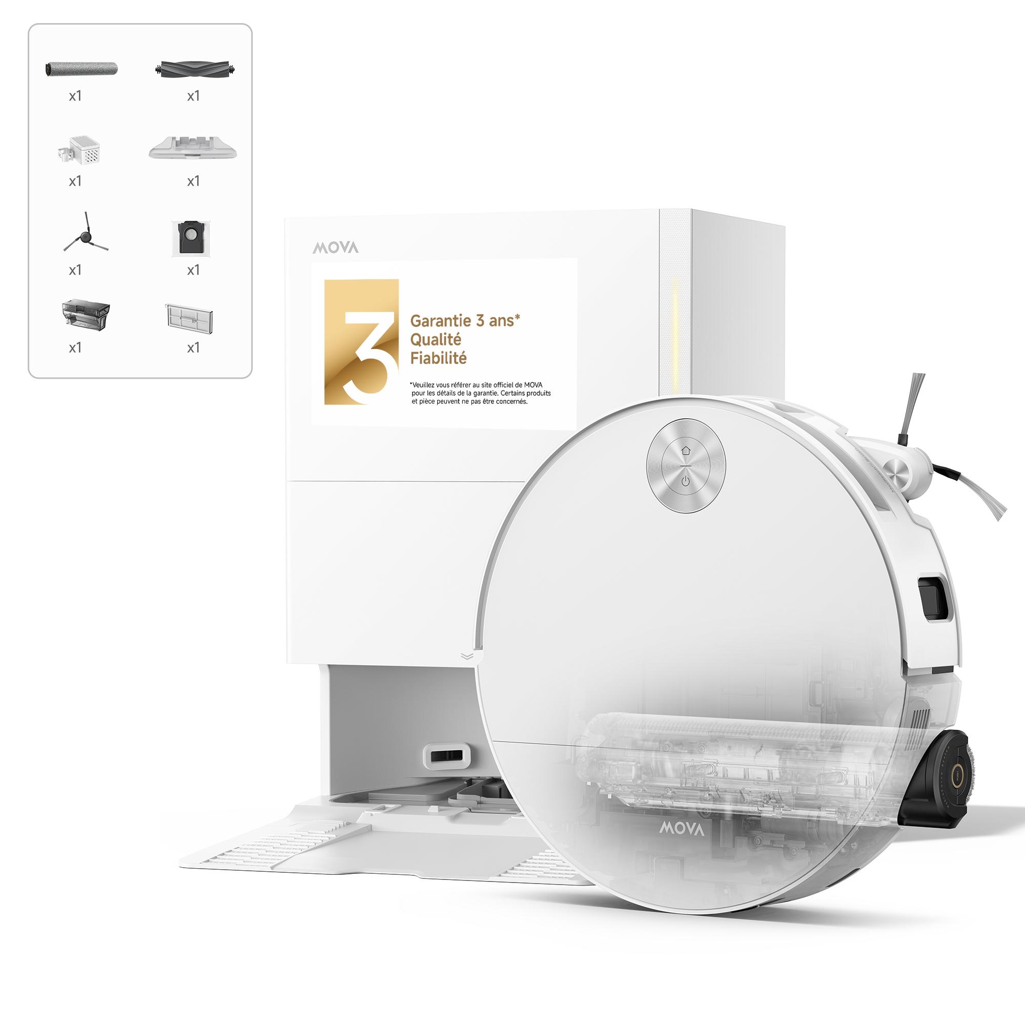 Voir la diapositive 5 : MOVA Aspirateur robot laveur S70 - Blanc