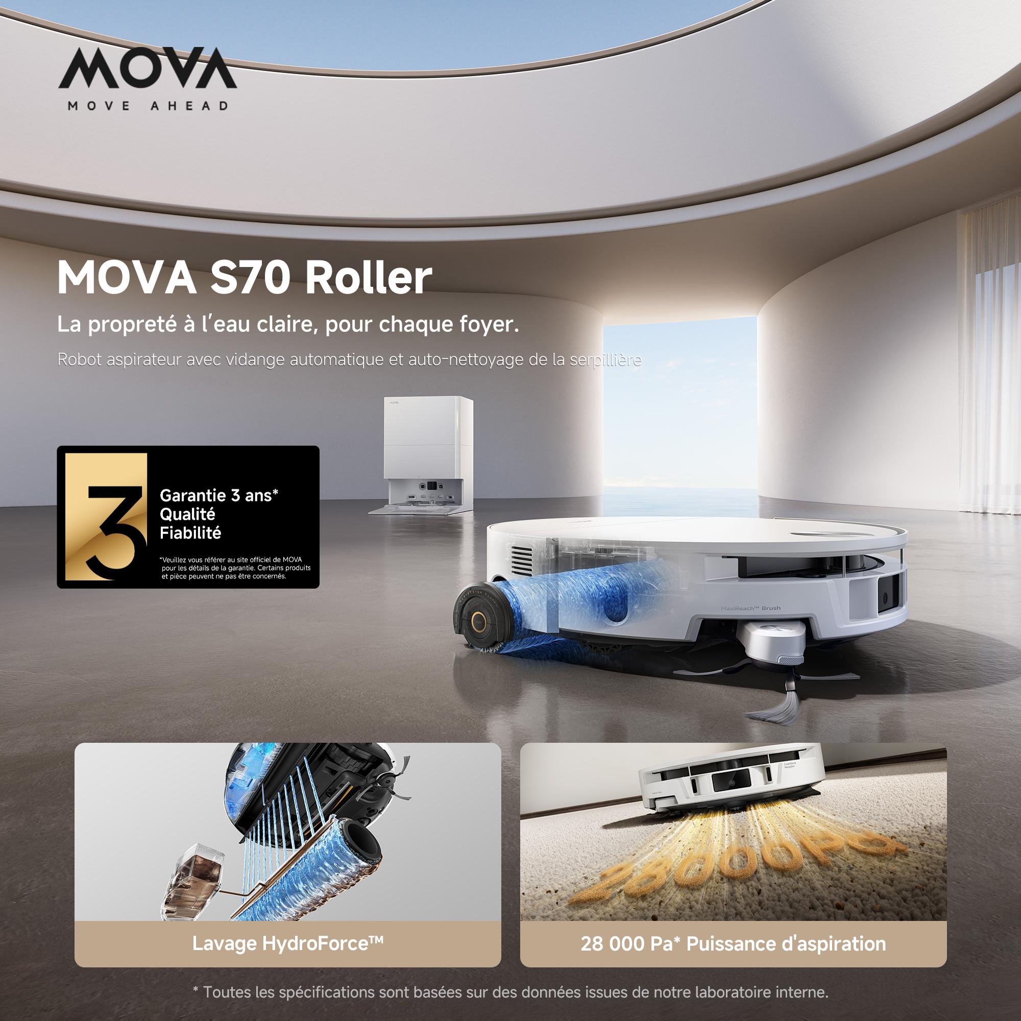 Voir la diapositive 11 : MOVA Aspirateur robot laveur S70 - Blanc