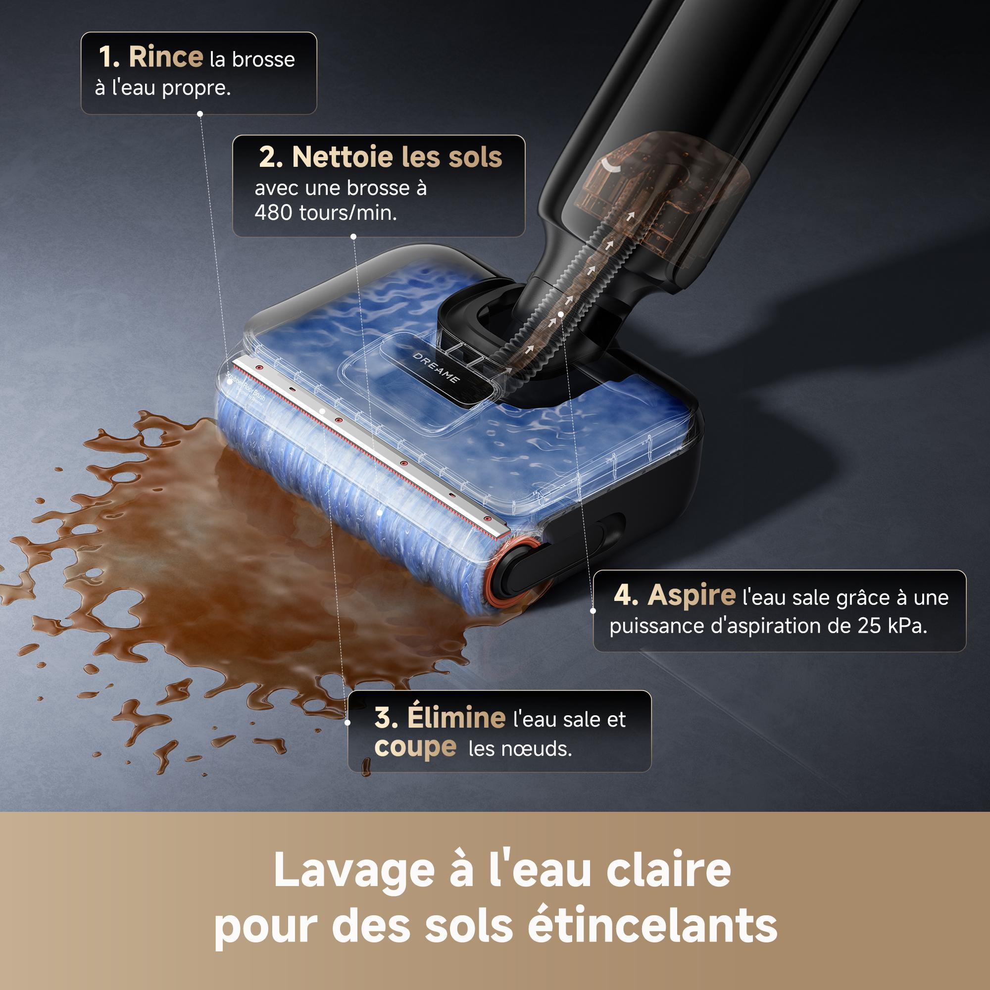 Voir la diapositive 6 : DREAME Aspirateur balai laveur 12 PRO - Noir