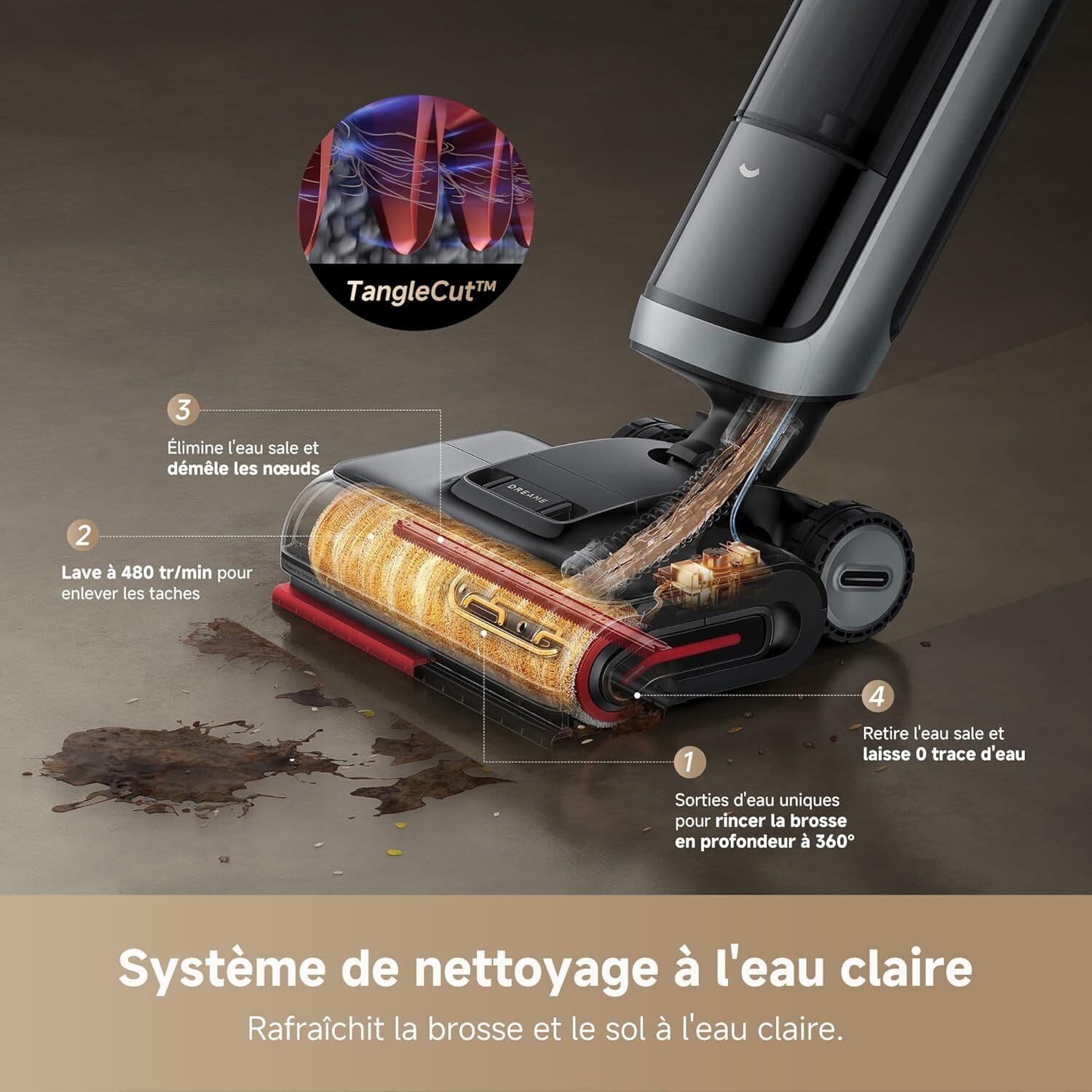 Voir la diapositive 7 : DREAME Aspirateur balai eau et poussière H15 PRO - Noir