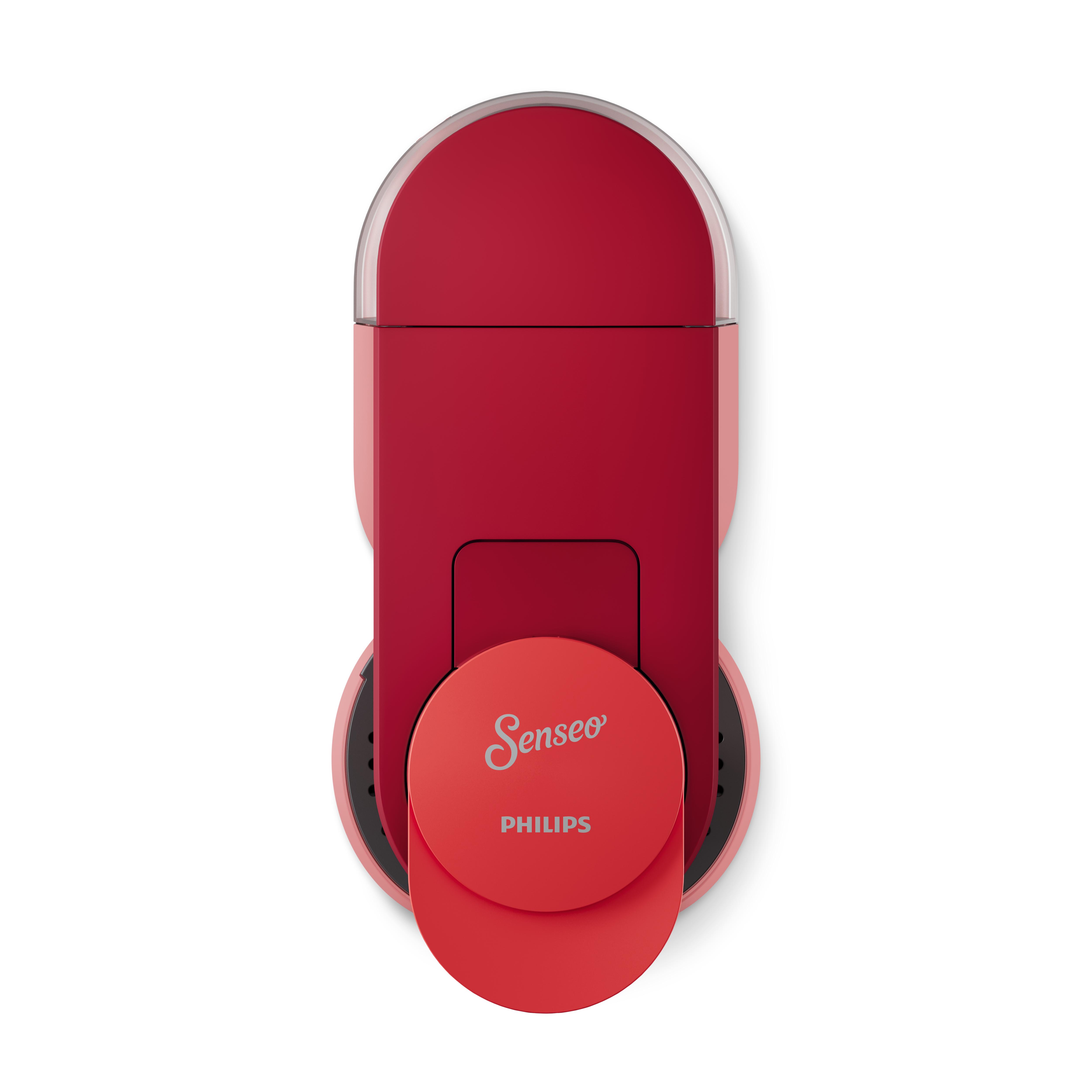Voir la diapositive 2 : PHILIPS Machine à café à dosettes CSA225/91 - Rouge