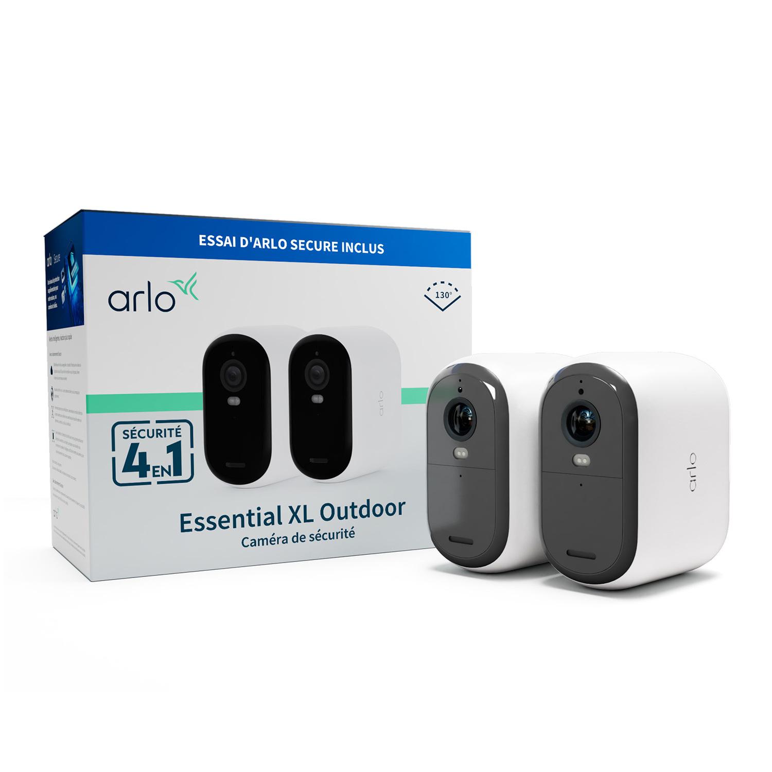 Voir la diapositive 3 : ARLO Pack de 2 Caméras de surveillance Essential2 XL extérieur HD - Blanc