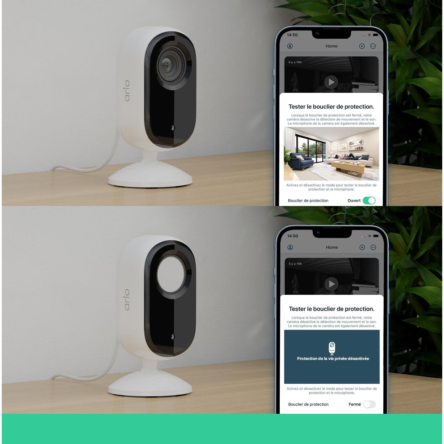 Voir la diapositive 5 : ARLO Pack de 2 caméras de sécurité Essential 2K intérieur