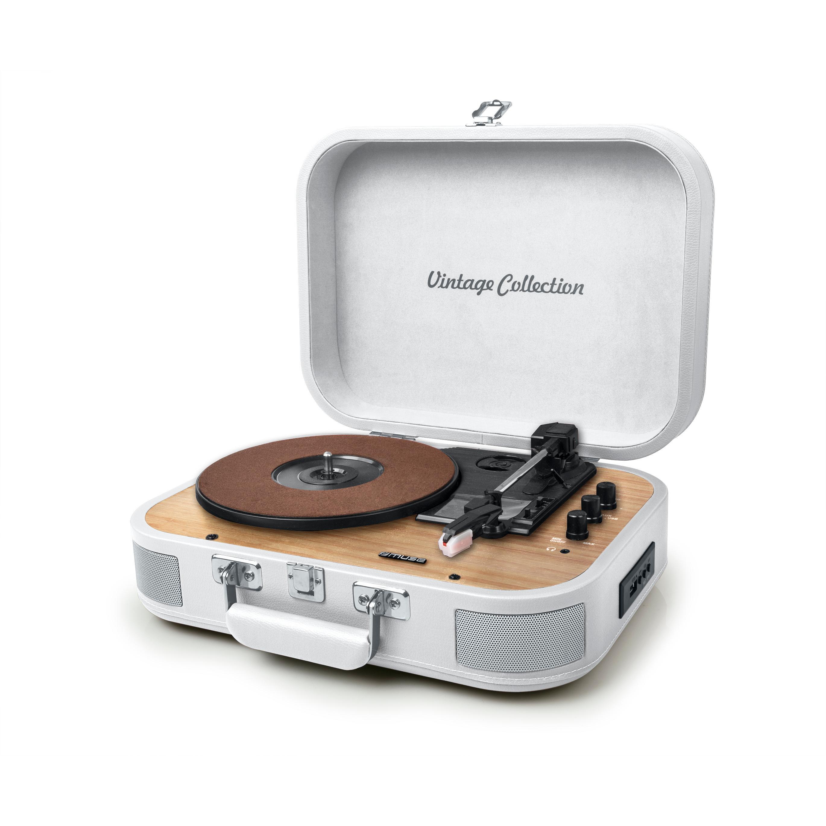 Voir la diapositive 2 : MUSE Platine Vinyle Stéréo 3 Vitesses 33/45/78t Avec Bluetooth MT201- WW