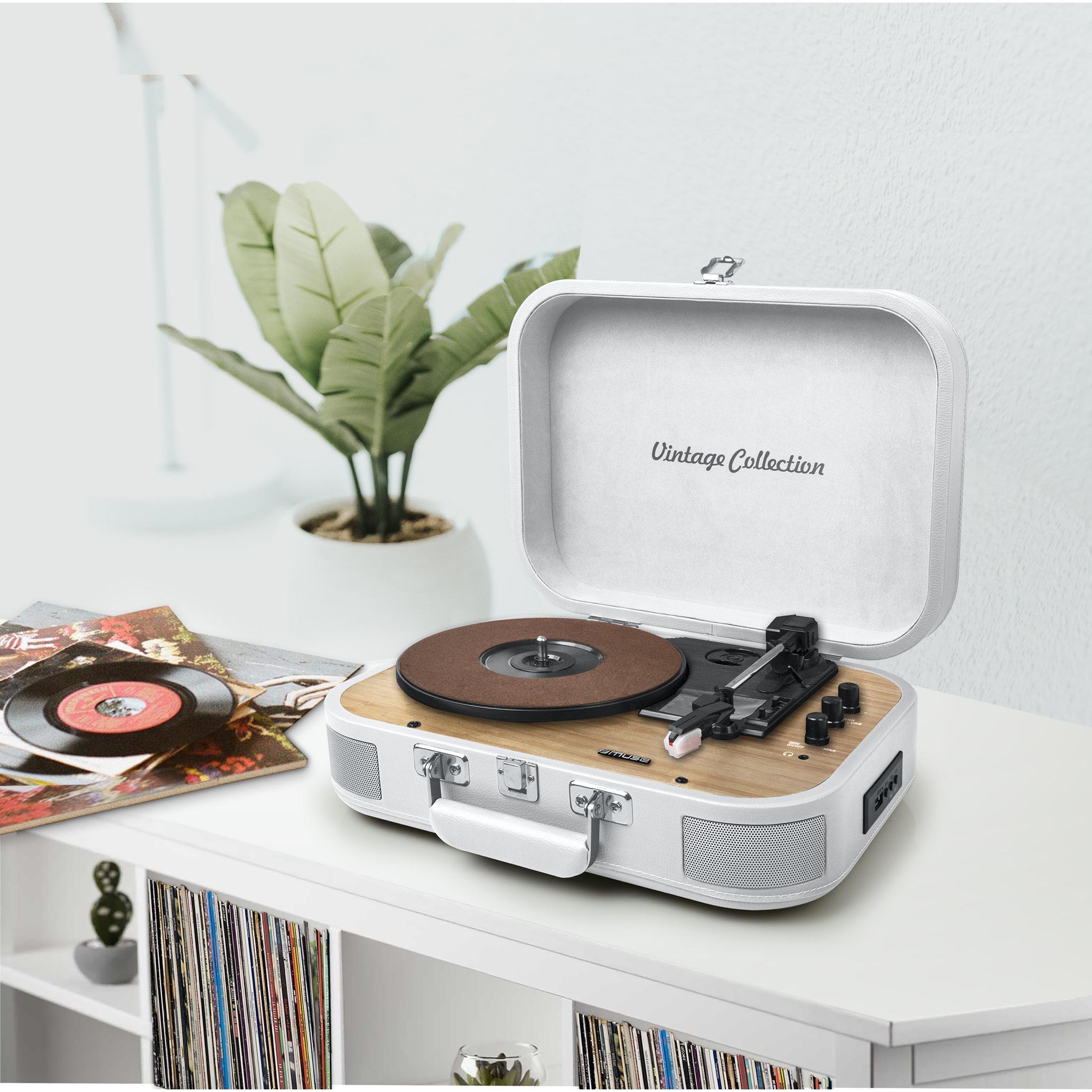 Voir la diapositive 3 : MUSE Platine Vinyle Stéréo 3 Vitesses 33/45/78t Avec Bluetooth MT201- WW