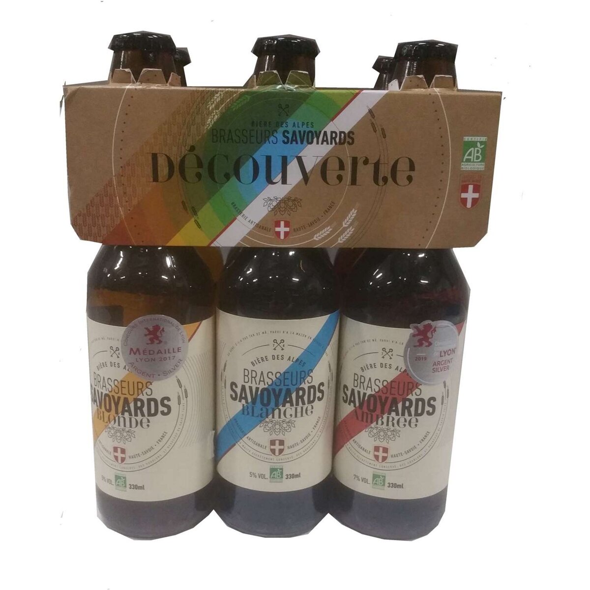 BRASSEURS SAVOYARDS Brasseurs savoyards Bière 6 saveurs artisanales bio 5% bouteilles 6x33cl 6x33cl