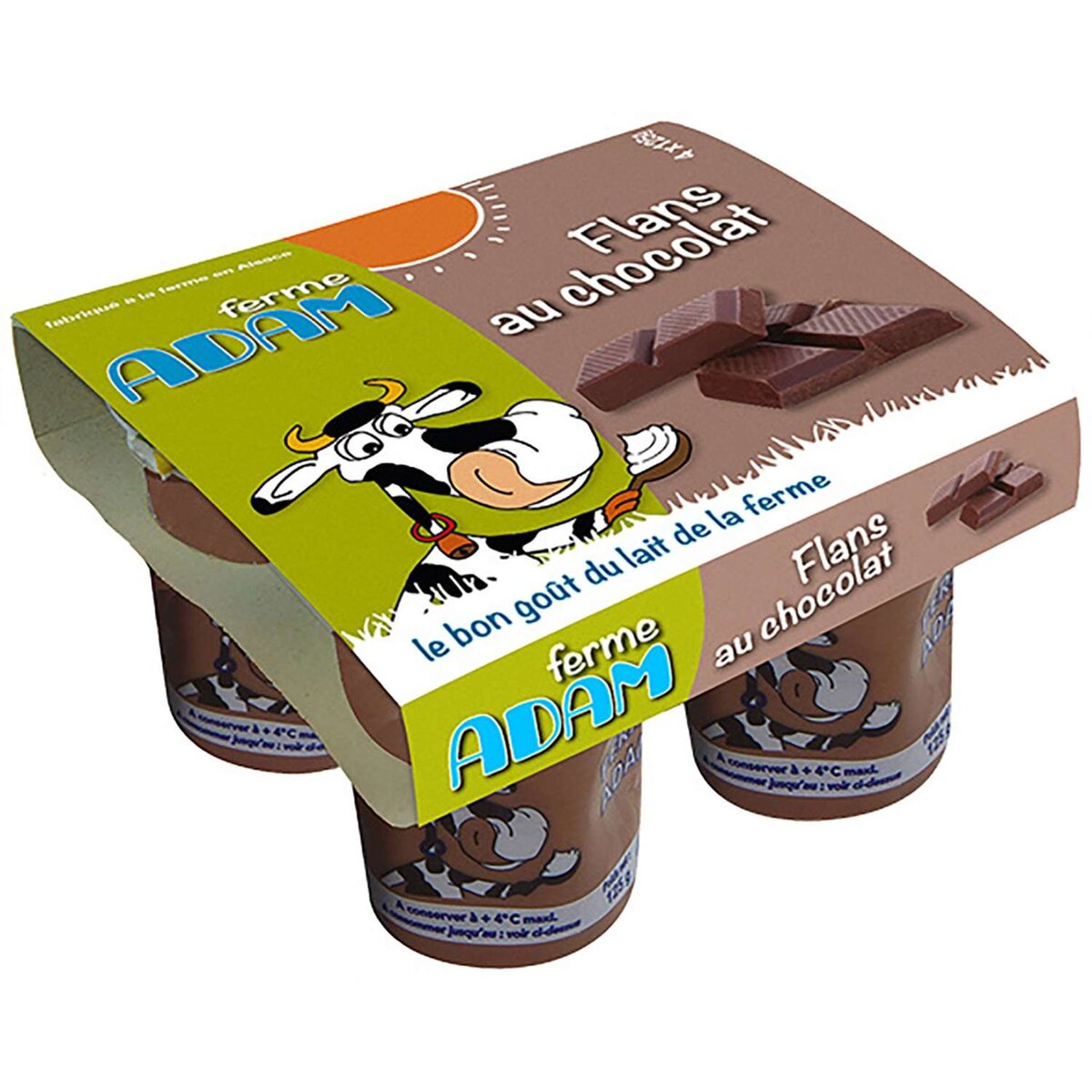 LES FRERES ADAM Les Frères Adam flan chocolat 4*125gr