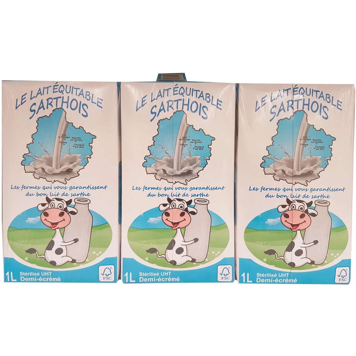 LAIT EQUITABLE SARTHOIS LAIT EQUITABLE SARTHOIS Lait demi-écrémé équitable 6x1l 6x1l