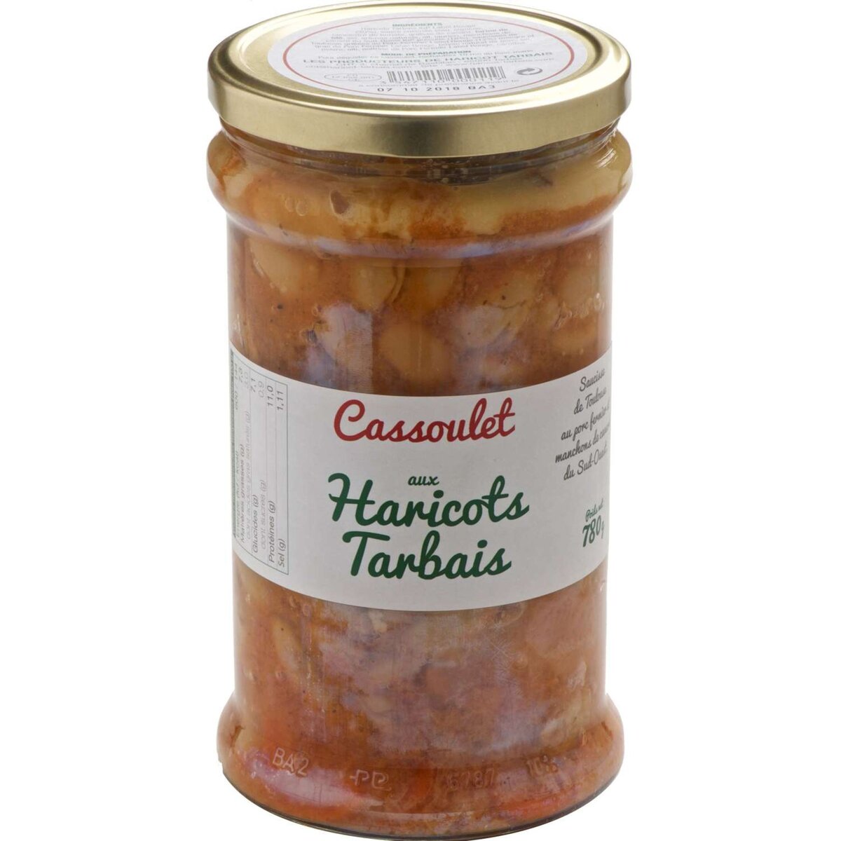 Coop du haricot tarbais cassoulet aux haricots tarbais 780g