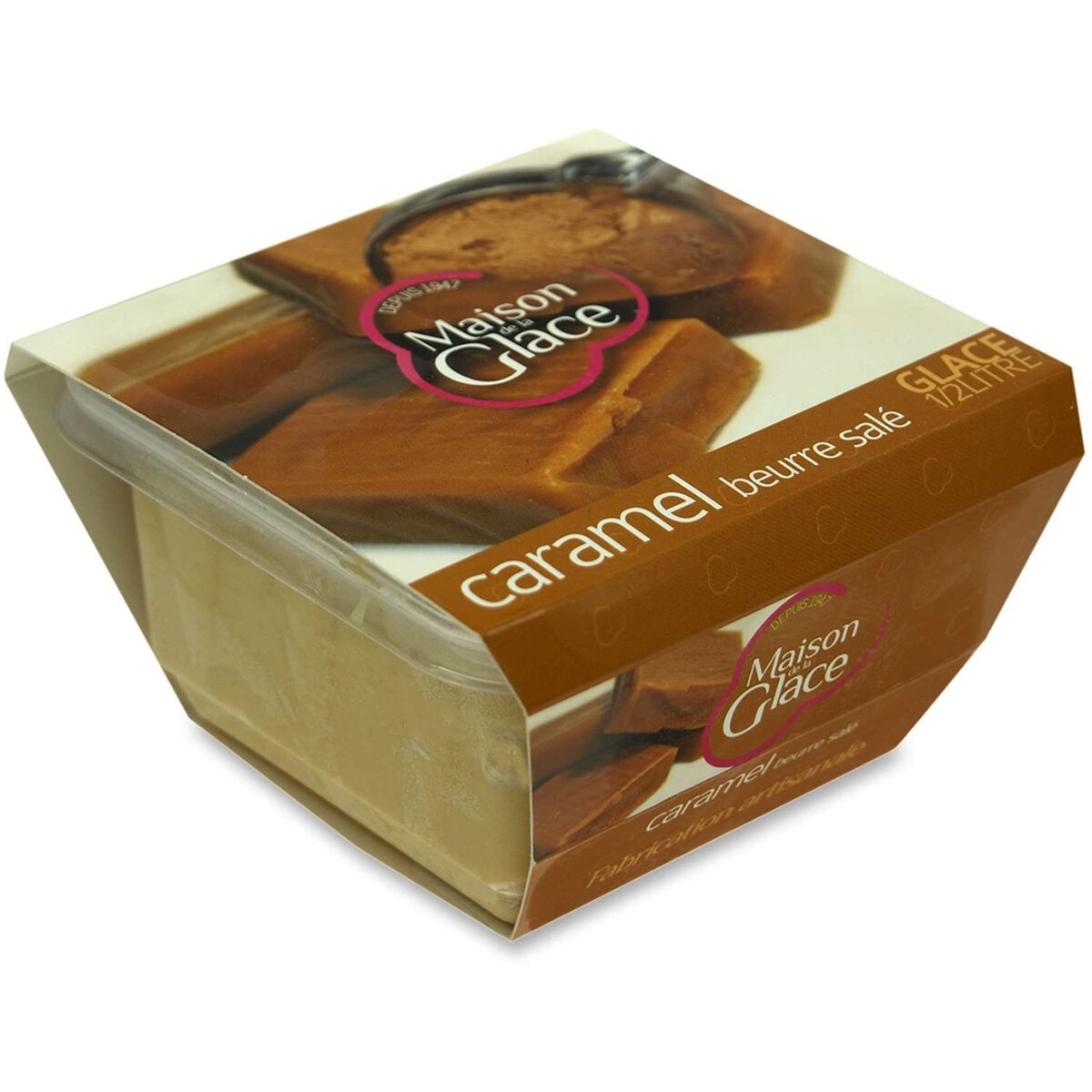 Maison de la Glace caramel beurre salé bac 330g pas cher 