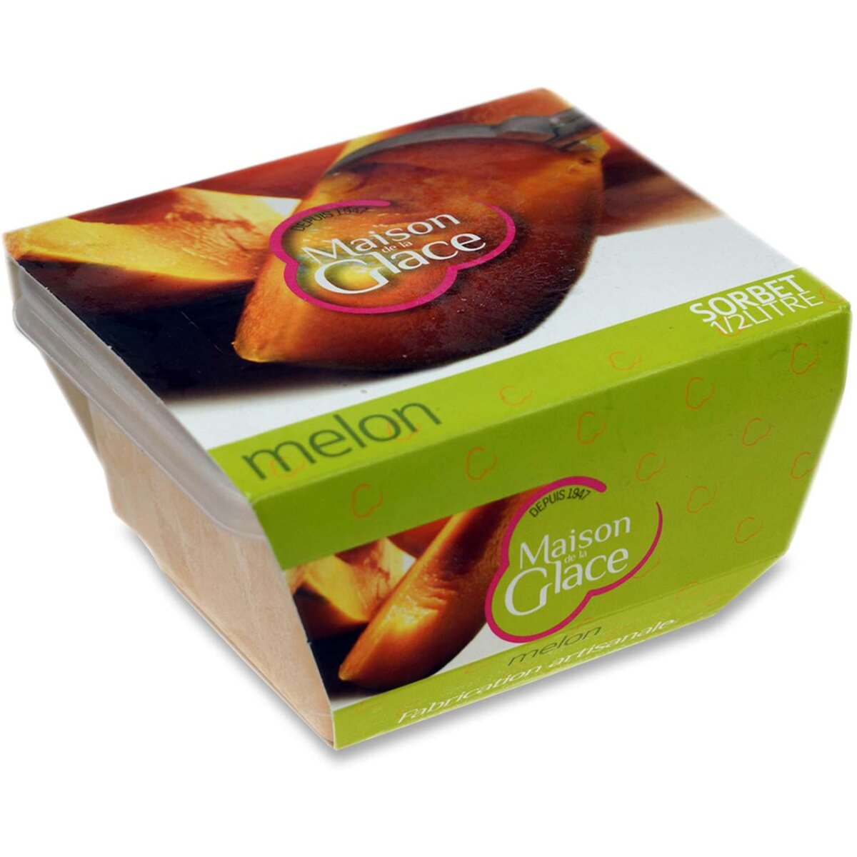 MAISON DE LA GLACE Maison de la Glace sorbet melon bac 330g