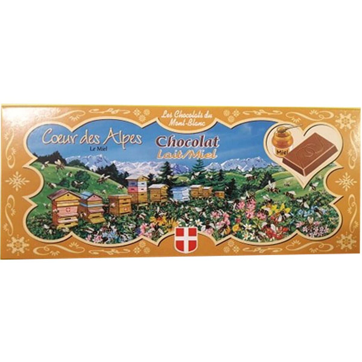 COEUR DES ALPES Cœur des Alpes Tablette chocolat au lait et miel 70g 1 pièce 70g