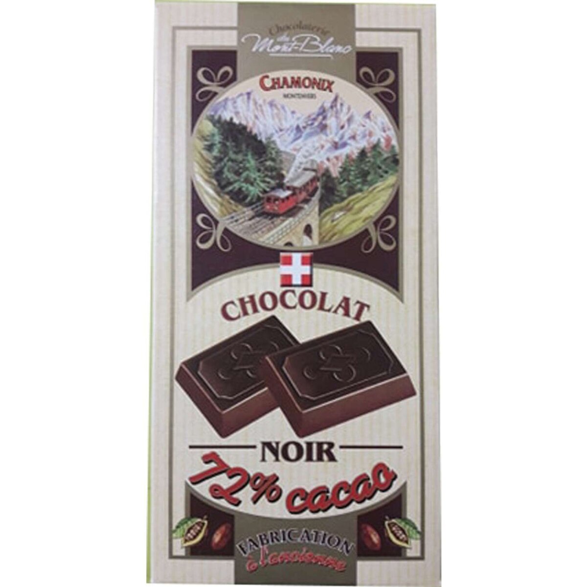 MONTAGNES DE SAVOIE Montagnes de Savoie Tablette de chocolat noir dégustation 72% 100g 1 pièce 100g