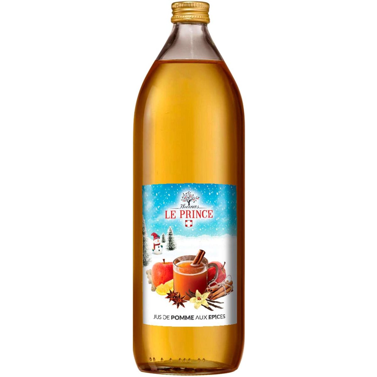 THOMAS LE PRINCE Thomas le prince Pur jus de pomme aux épices bouteille verre 1l 1l