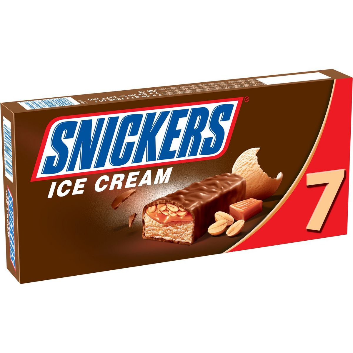 SNICKERS Barre glacée aux cacahuètes 7 pièces 336g