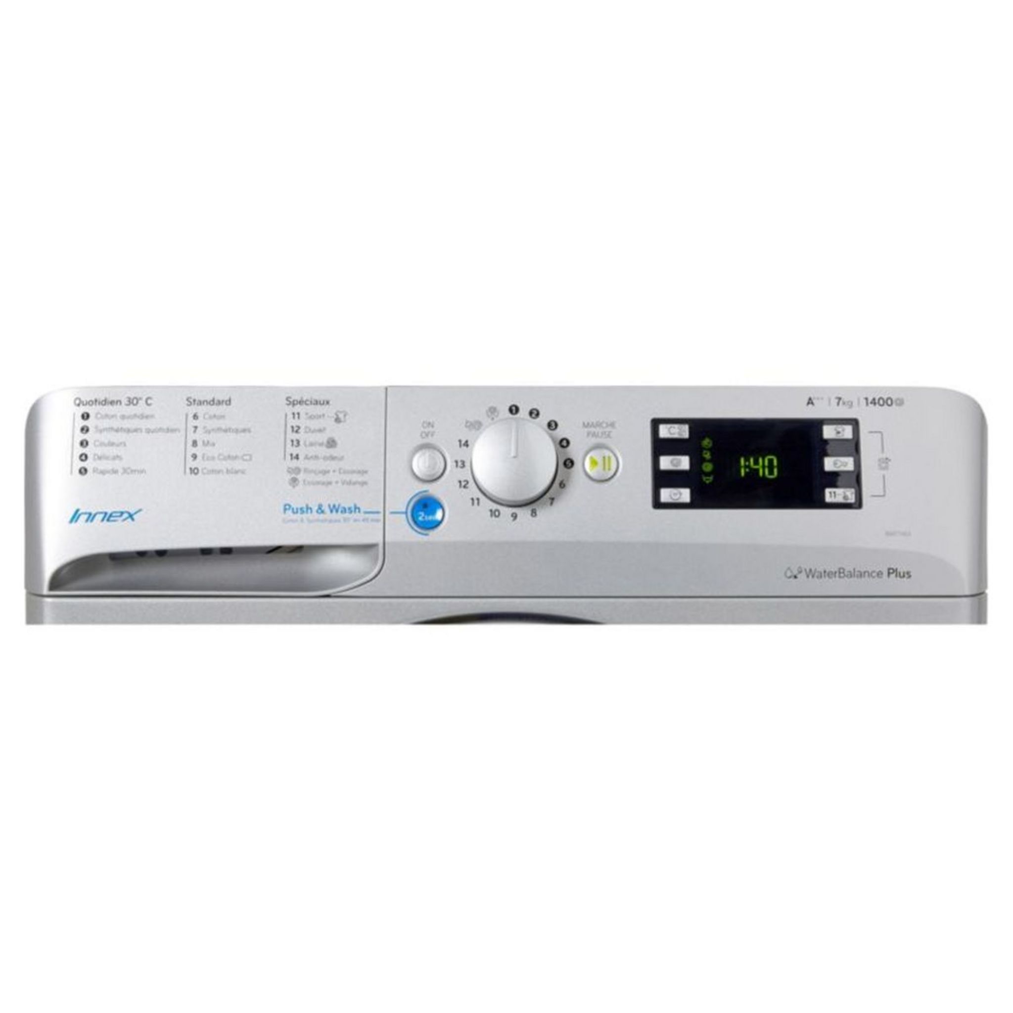 Voir la diapositive 4 : INDESIT Lave linge hublot BWE71453XSFR, 7 kg, 1400 T/min