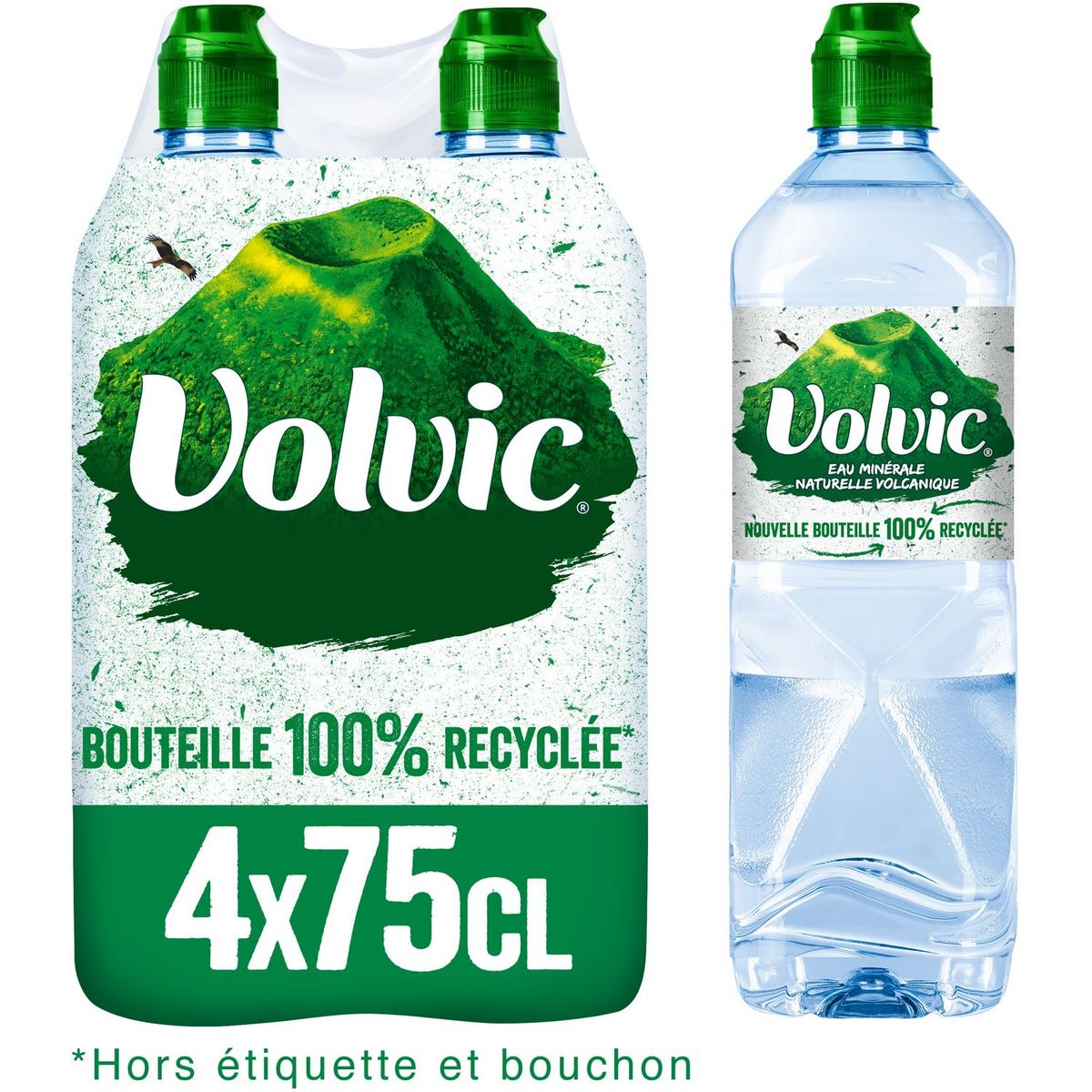 VOLVIC Eau minérale naturelle 4x75cl