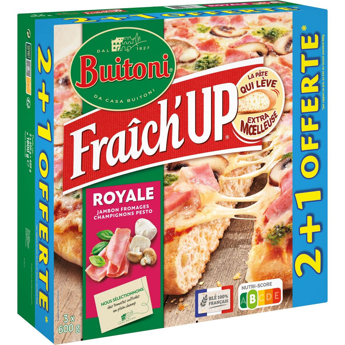 BUITONI Buitoni Fraich up Pizza royale  1,8kg 2 pizzas + 1 offerte 1,8kg